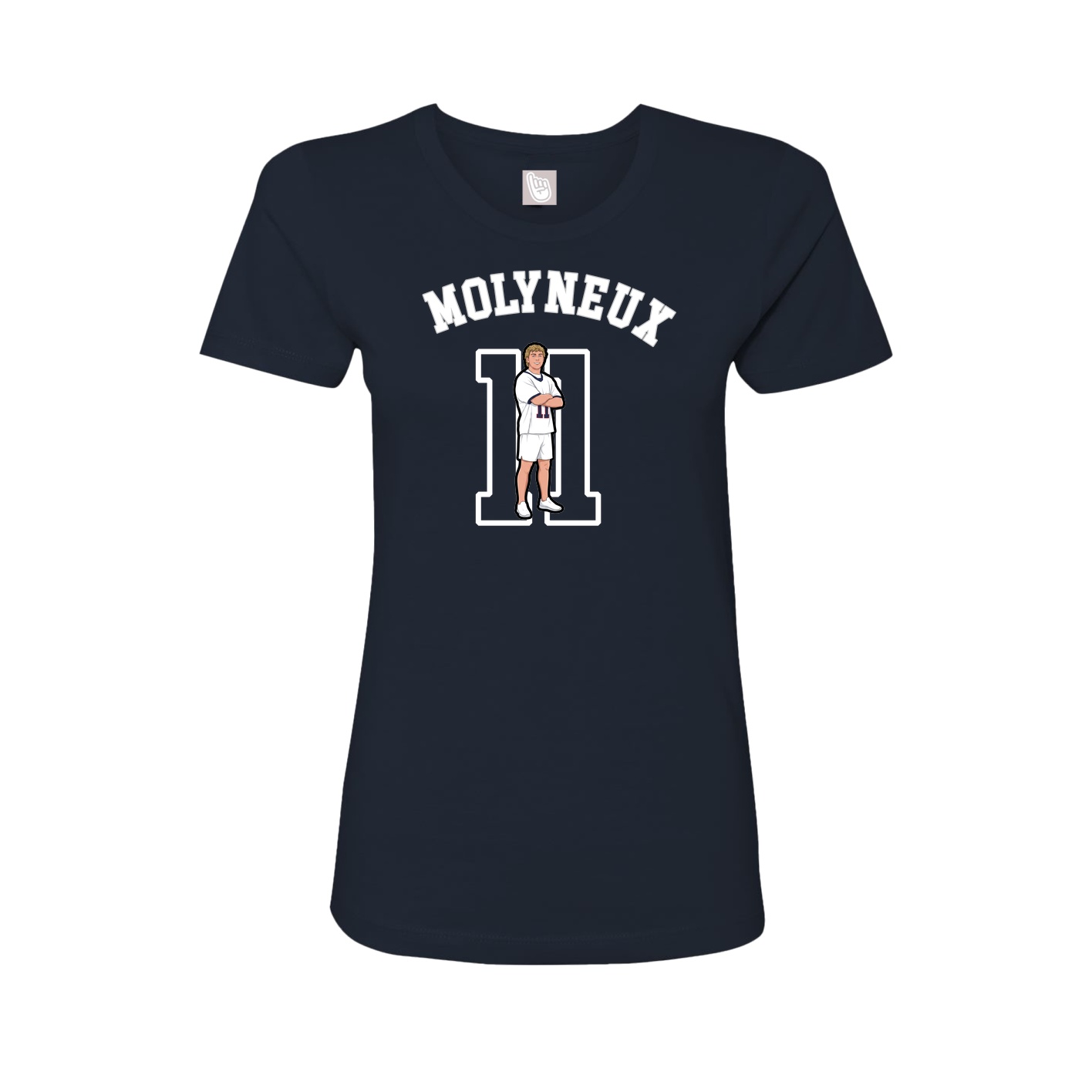 Fitted Women's Tee — Shirsey Arch in Navy