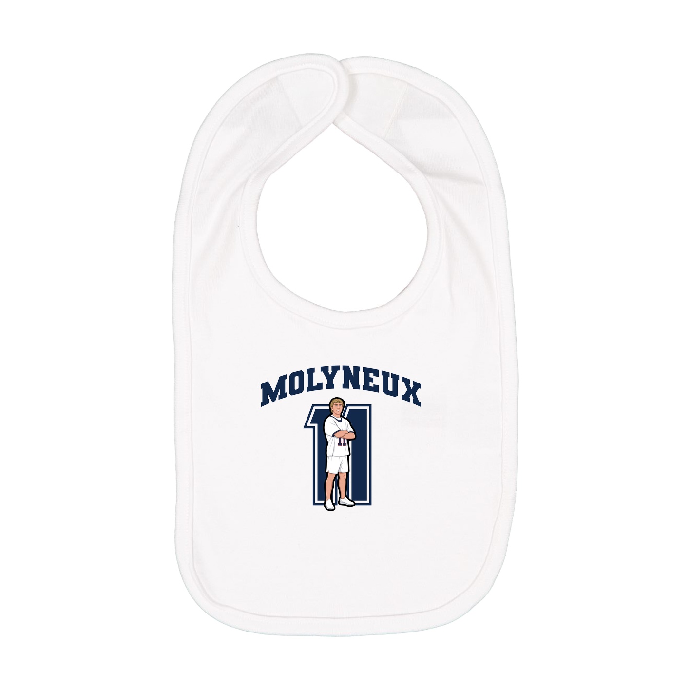 Infant Bib — Number in White