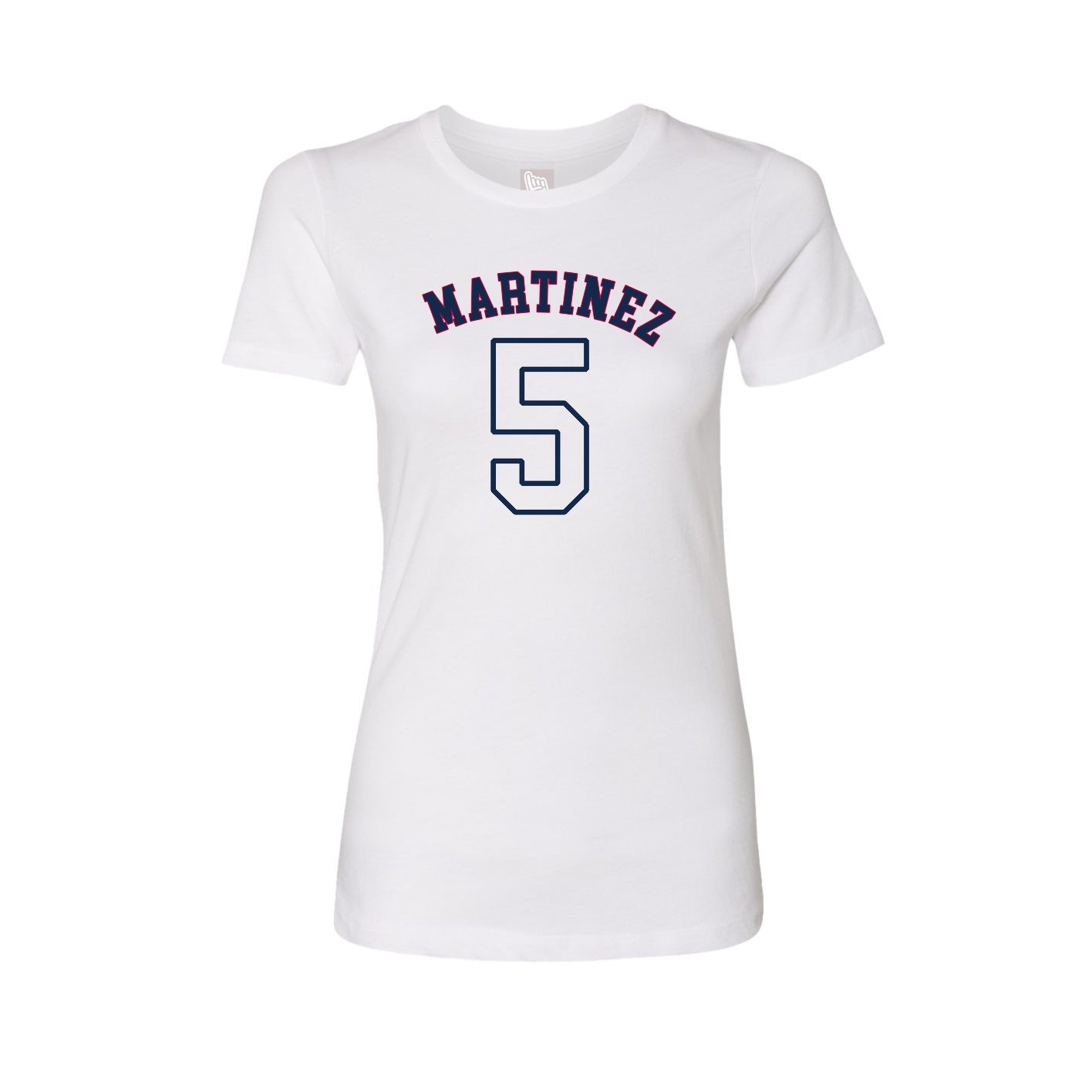 Fitted Women's Tee — Shirsey Arch in White