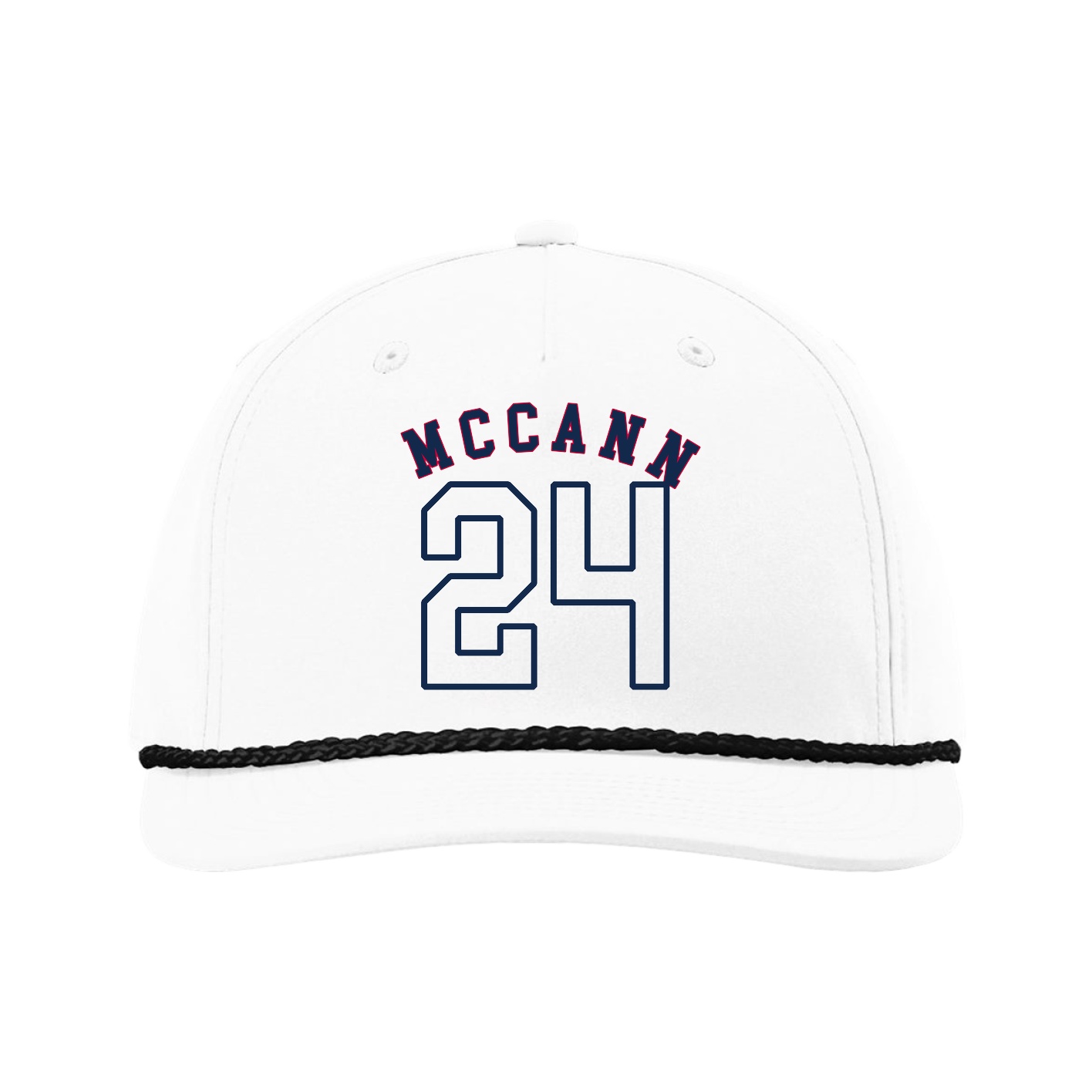 Five-Panel Classic Rope Cap — Shirsey Arch in White