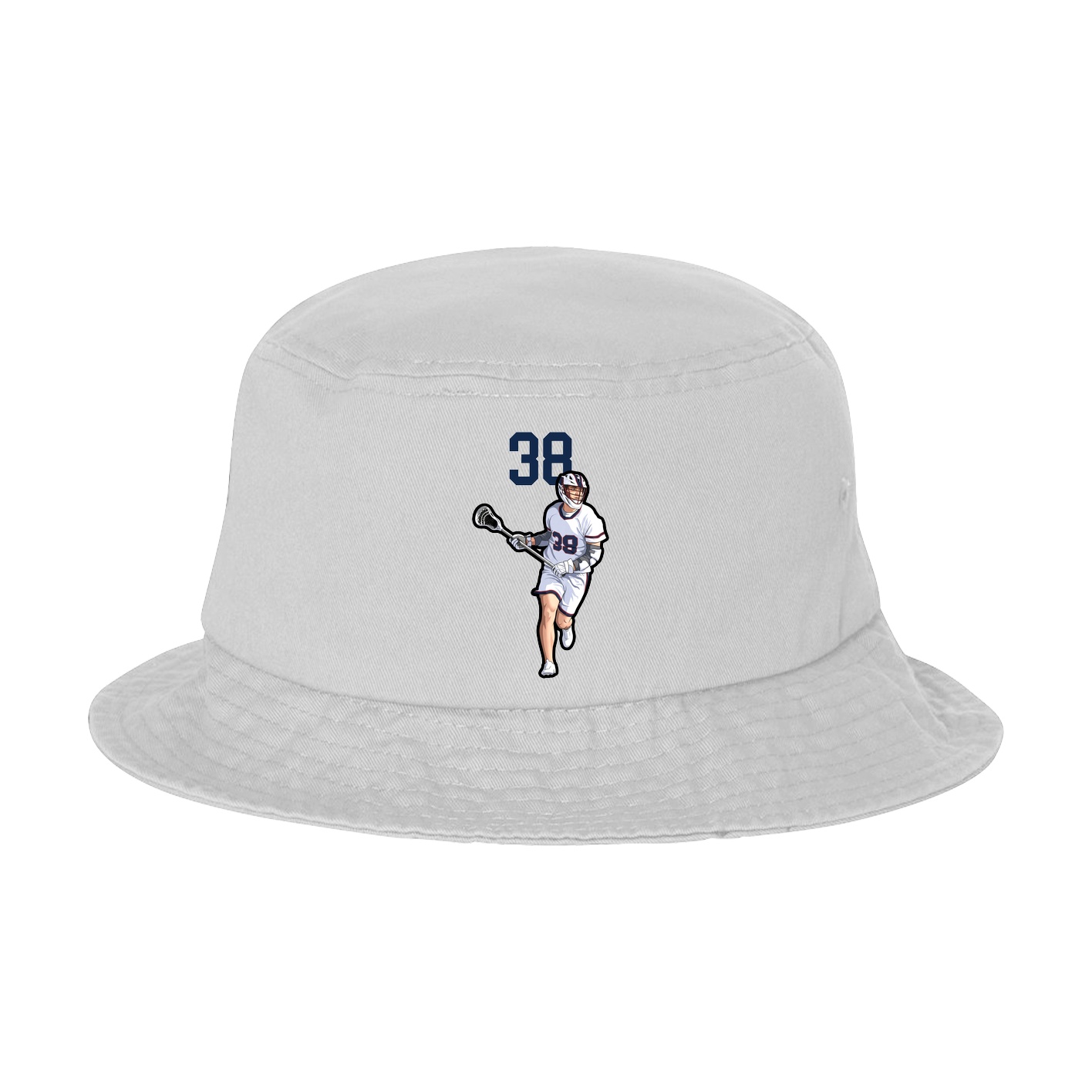 Bucket Cap — Number Top in White