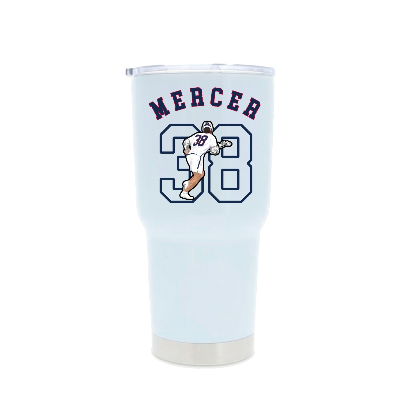 30oz Stainless Steel Tumbler — Shirsey Arch in White
