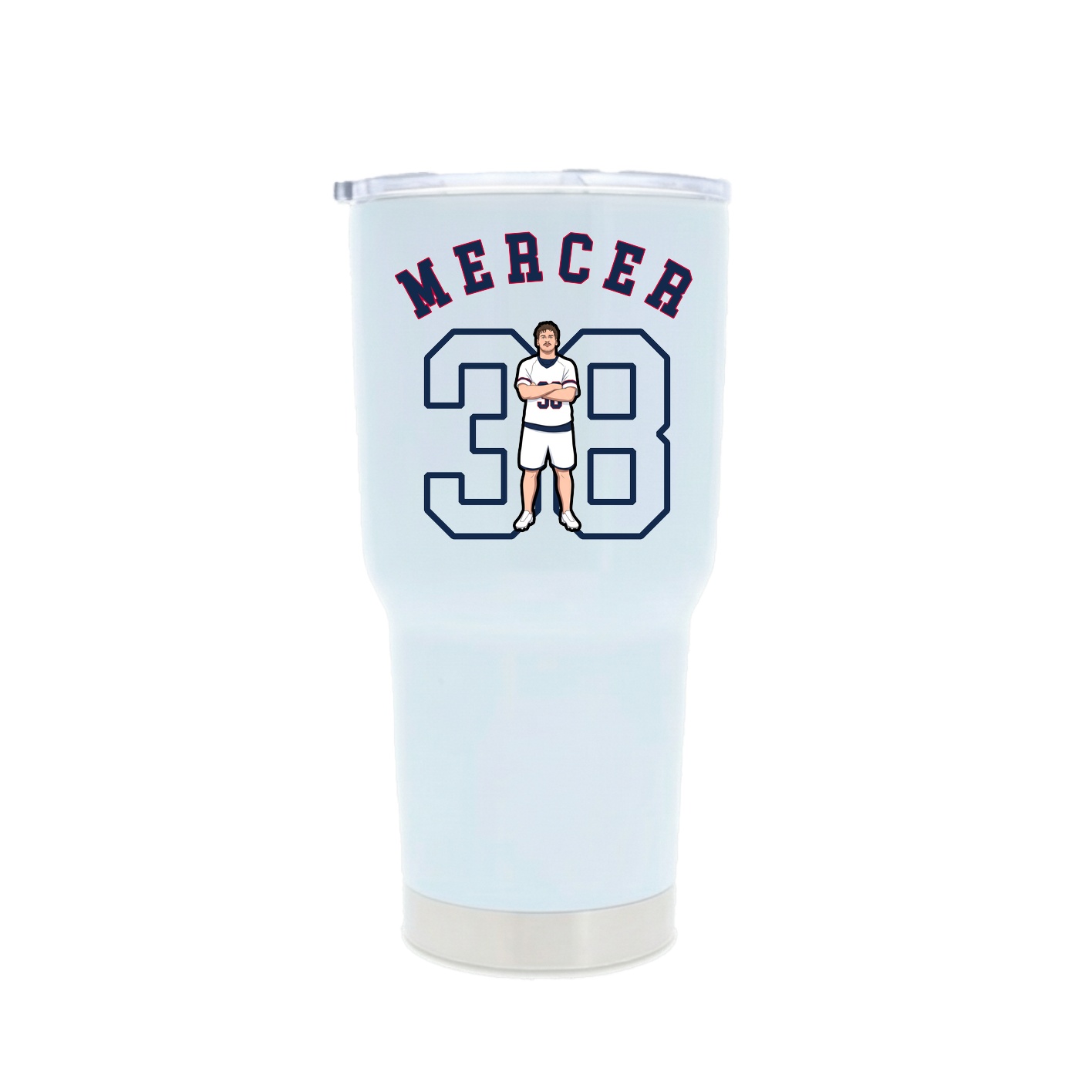 30oz Stainless Steel Tumbler — Shirsey Arch in White