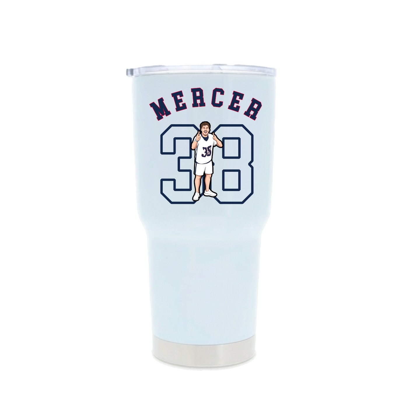 30oz Stainless Steel Tumbler — Shirsey Arch in White