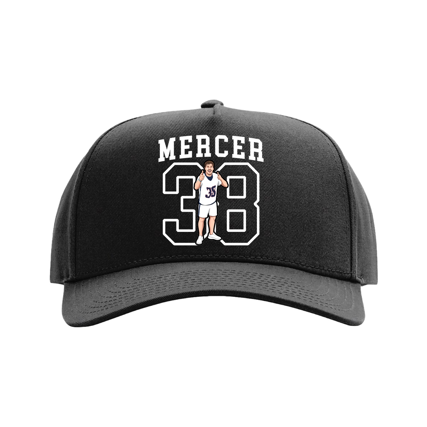 Full Fabric Five-Panel Champ Cap — Shirsey in Black