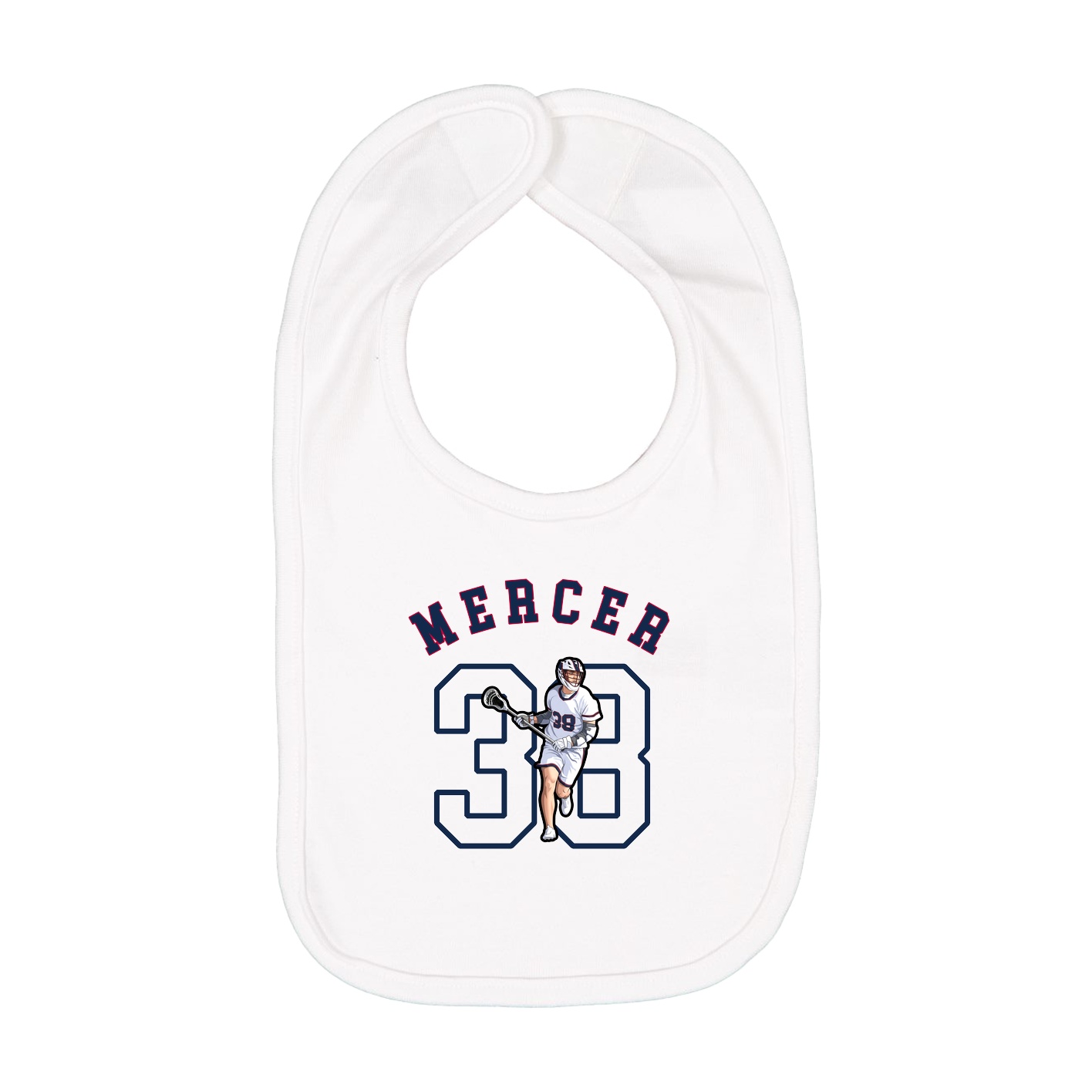 Infant Bib — Shirsey Arch in White