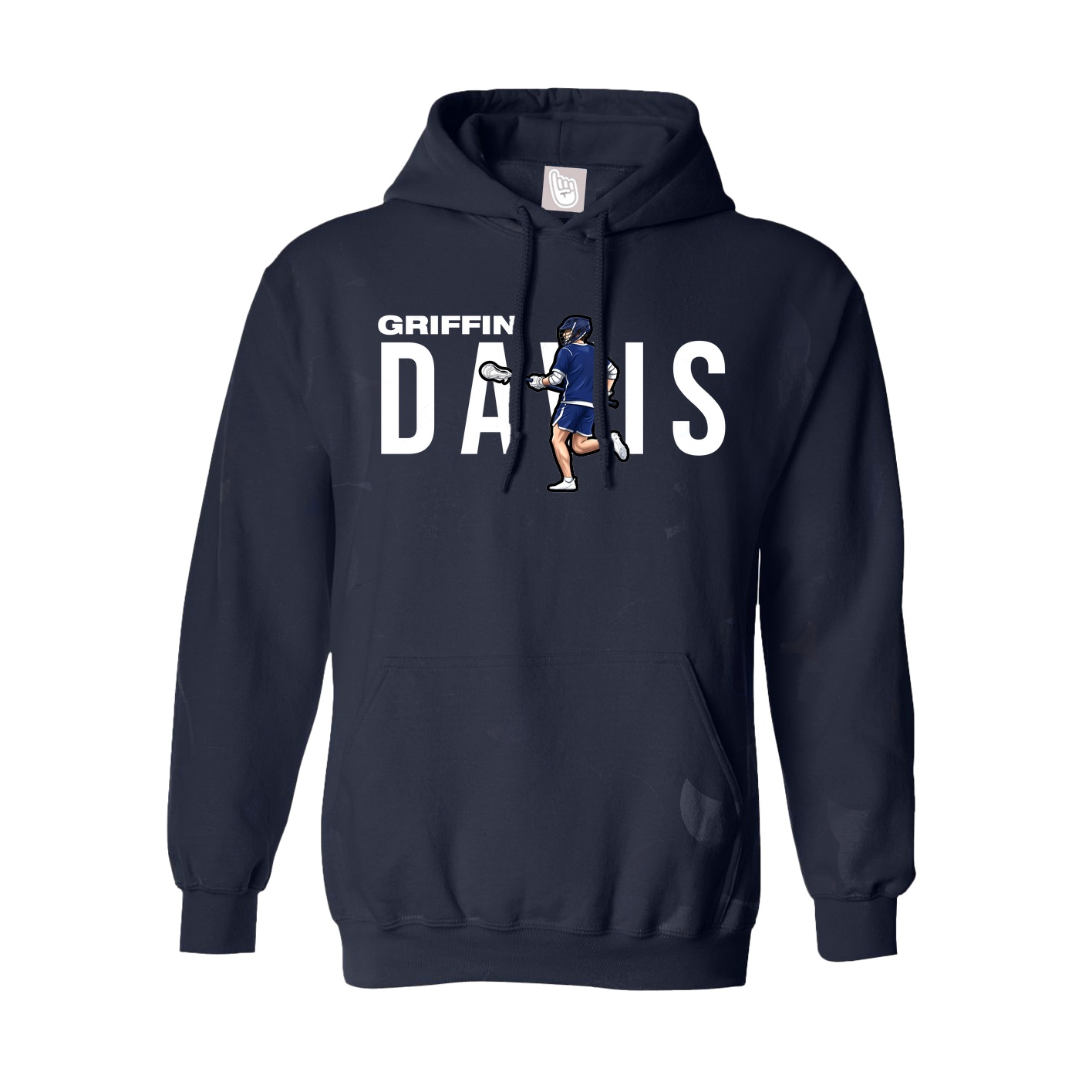 Hoodie — Player Name in Navy