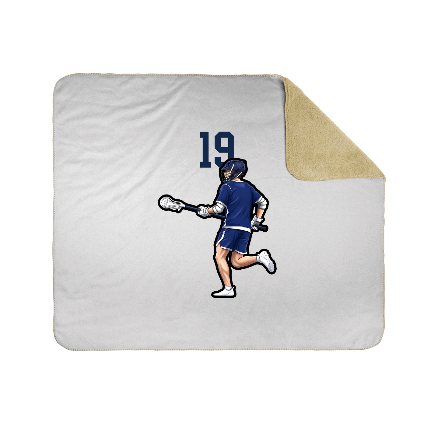 Throw Blanket — Number Top in White