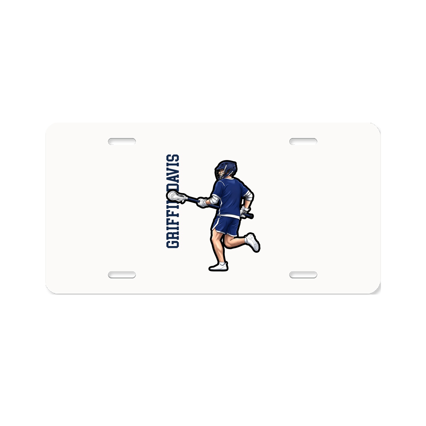 License Plate — Name Vertical in Classic