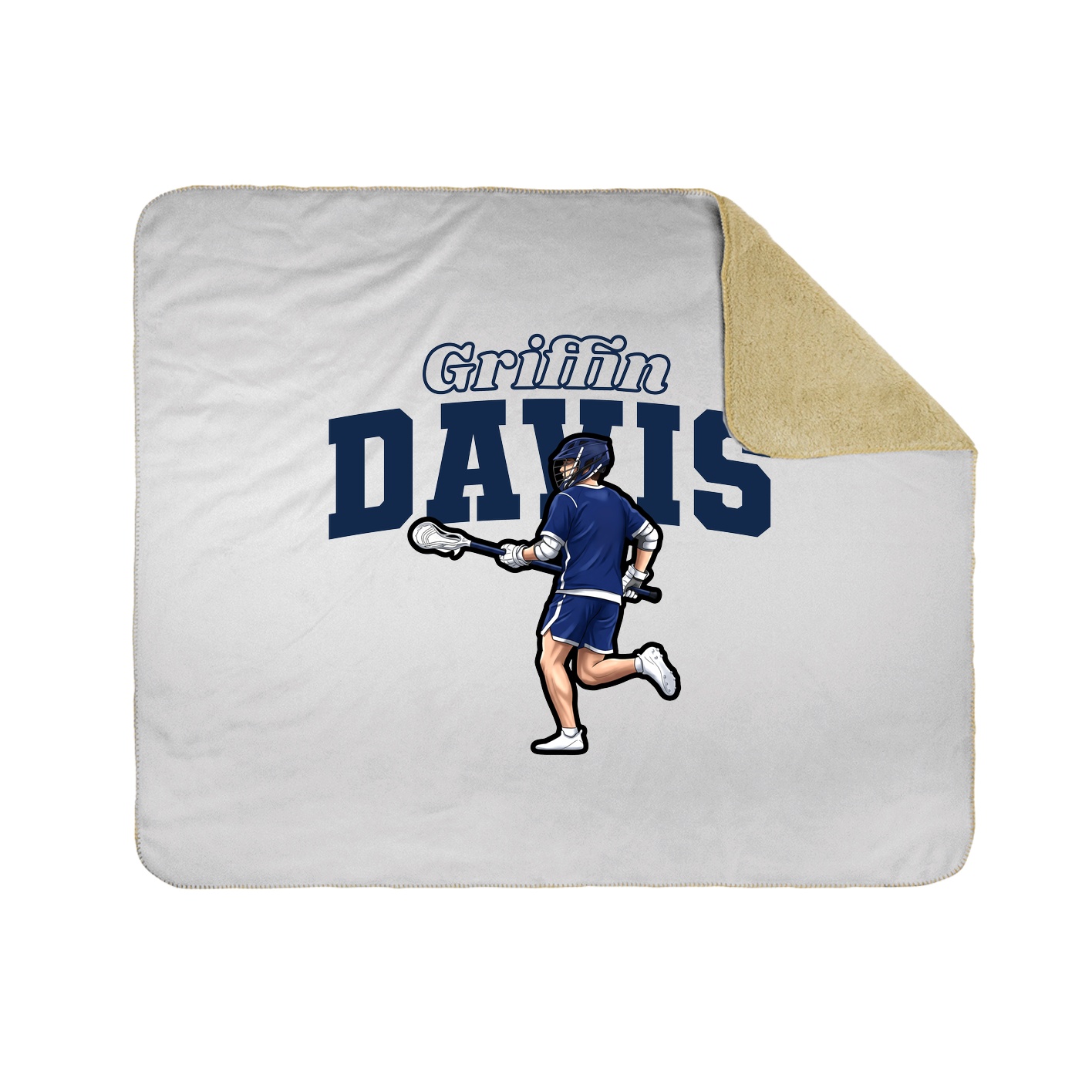 Throw Blanket — Name Arch in White