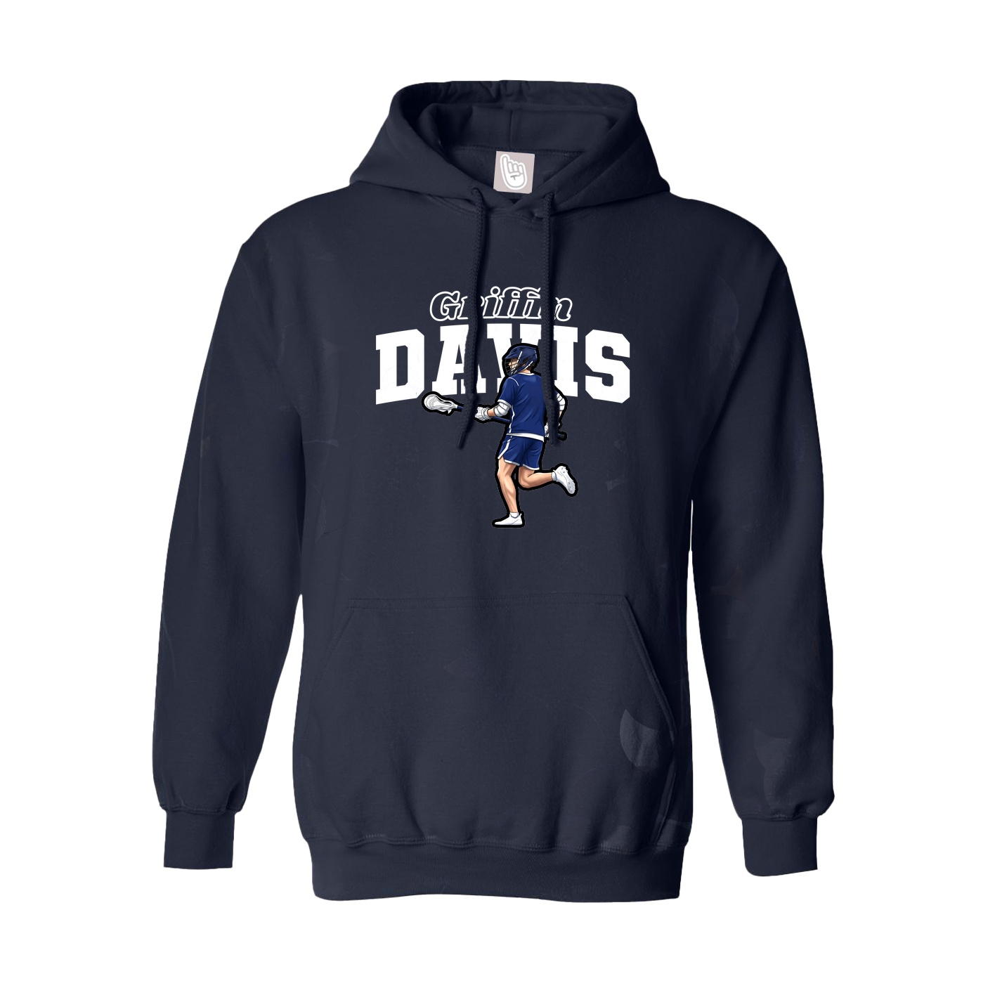 Youth Hoodie — Name Arch in Navy