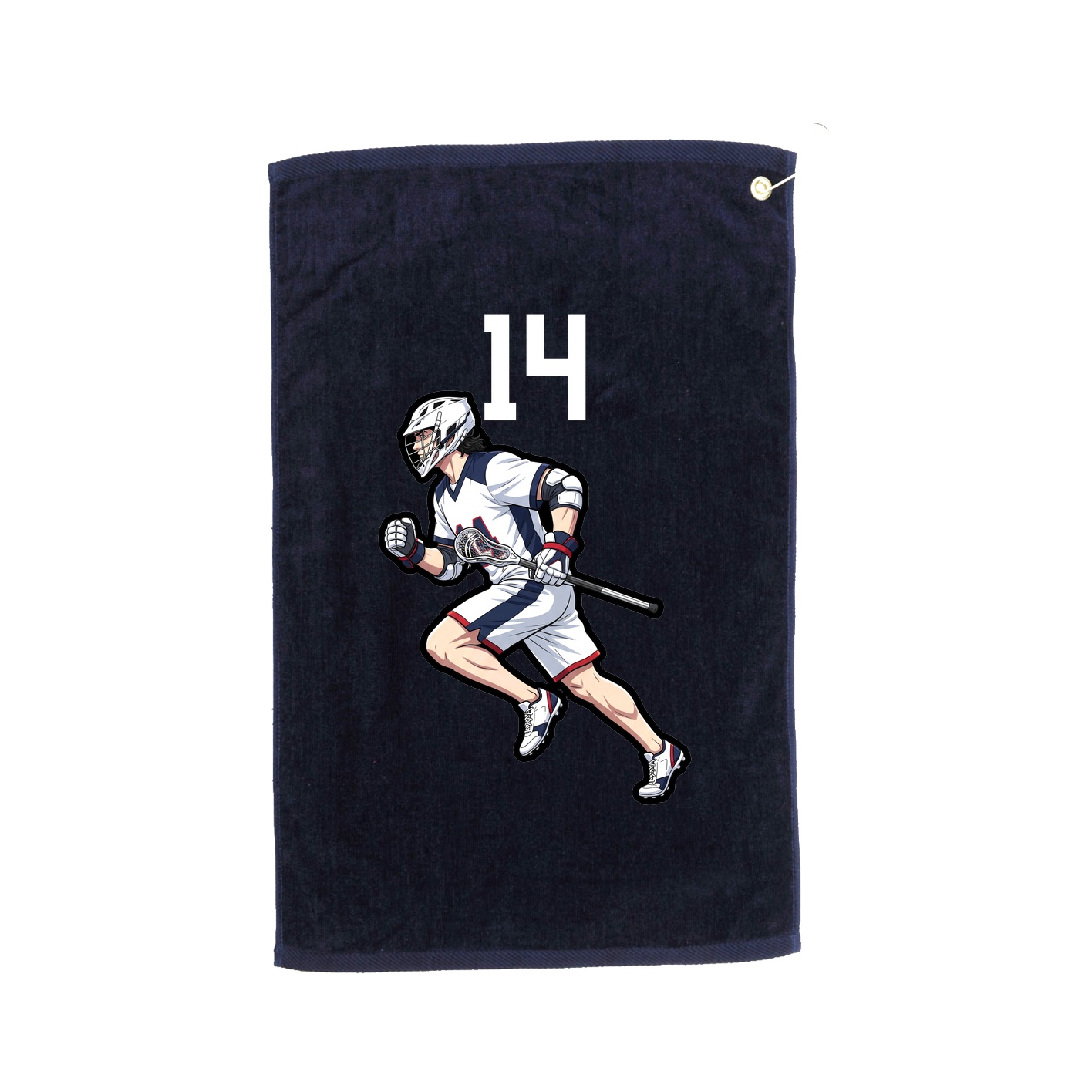 Golf Towel — Number Top in Navy
