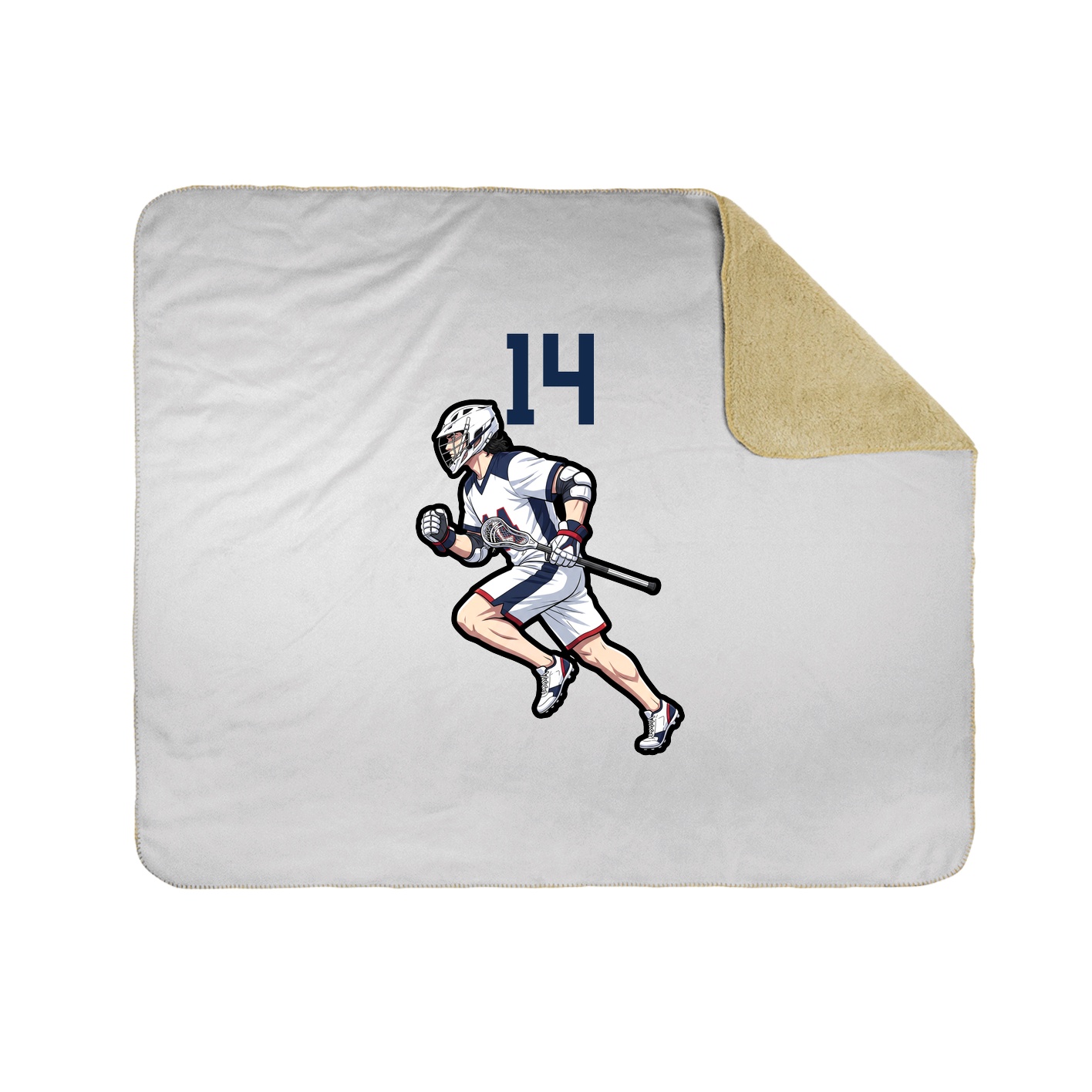 Throw Blanket — Number Top in White