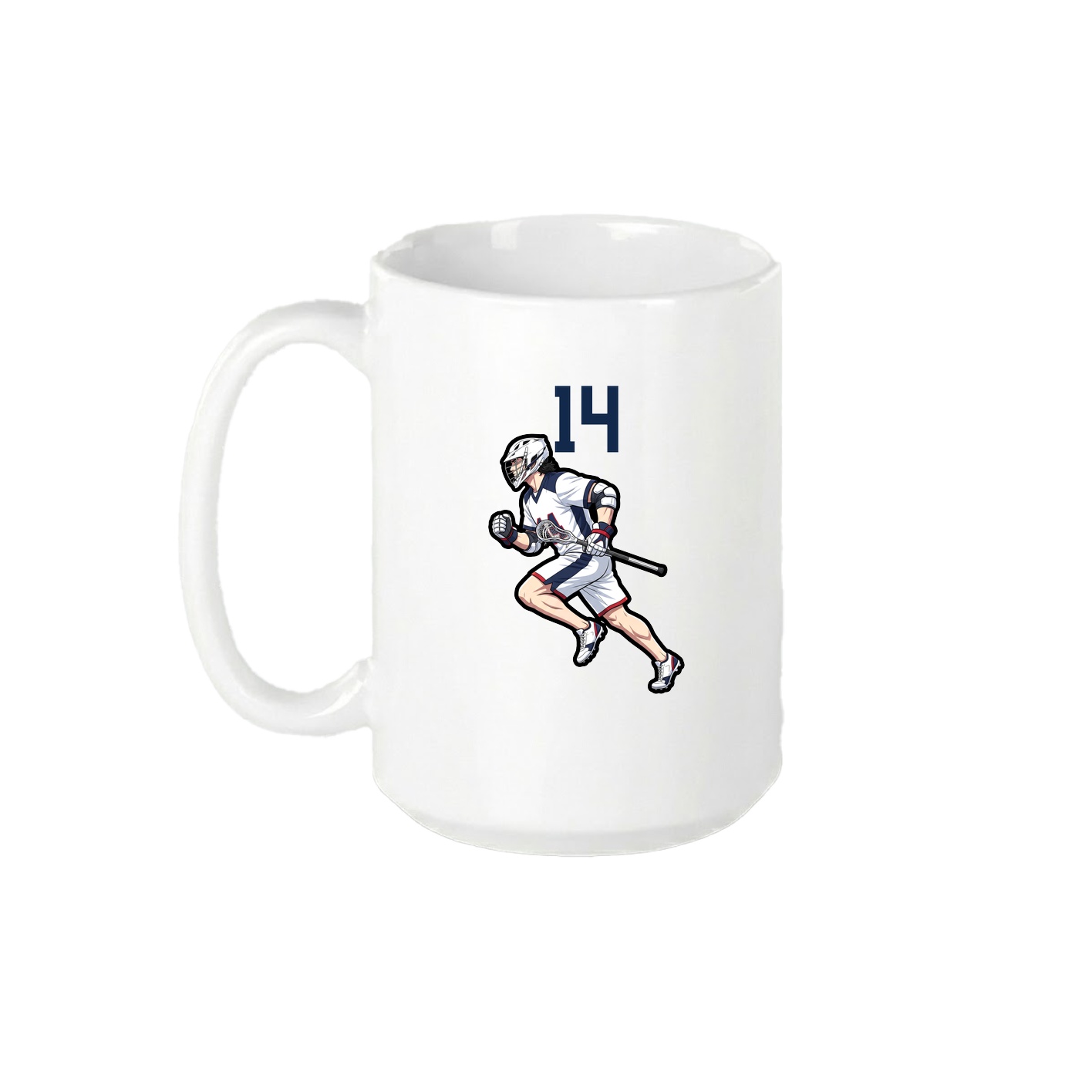 15oz Coffee Mug — Number Top in White