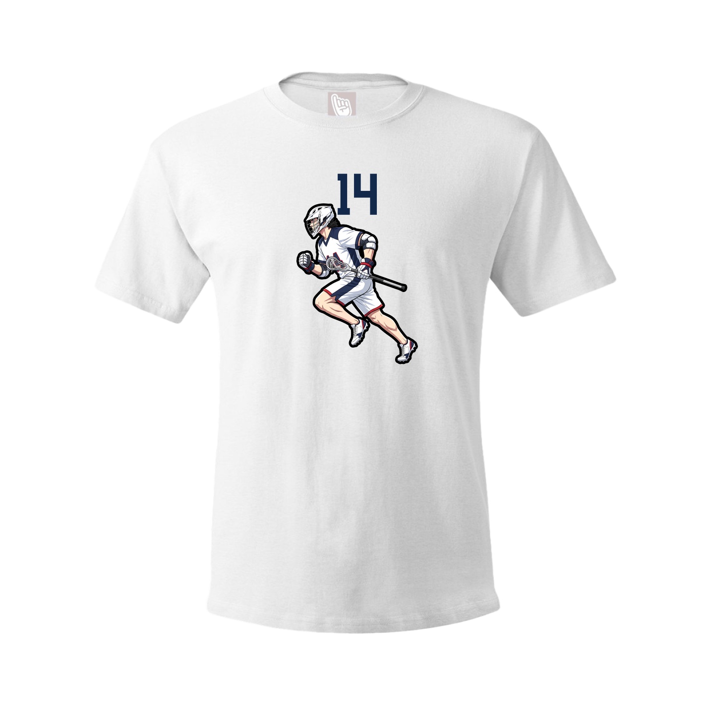 Youth Tee — Number Top in White