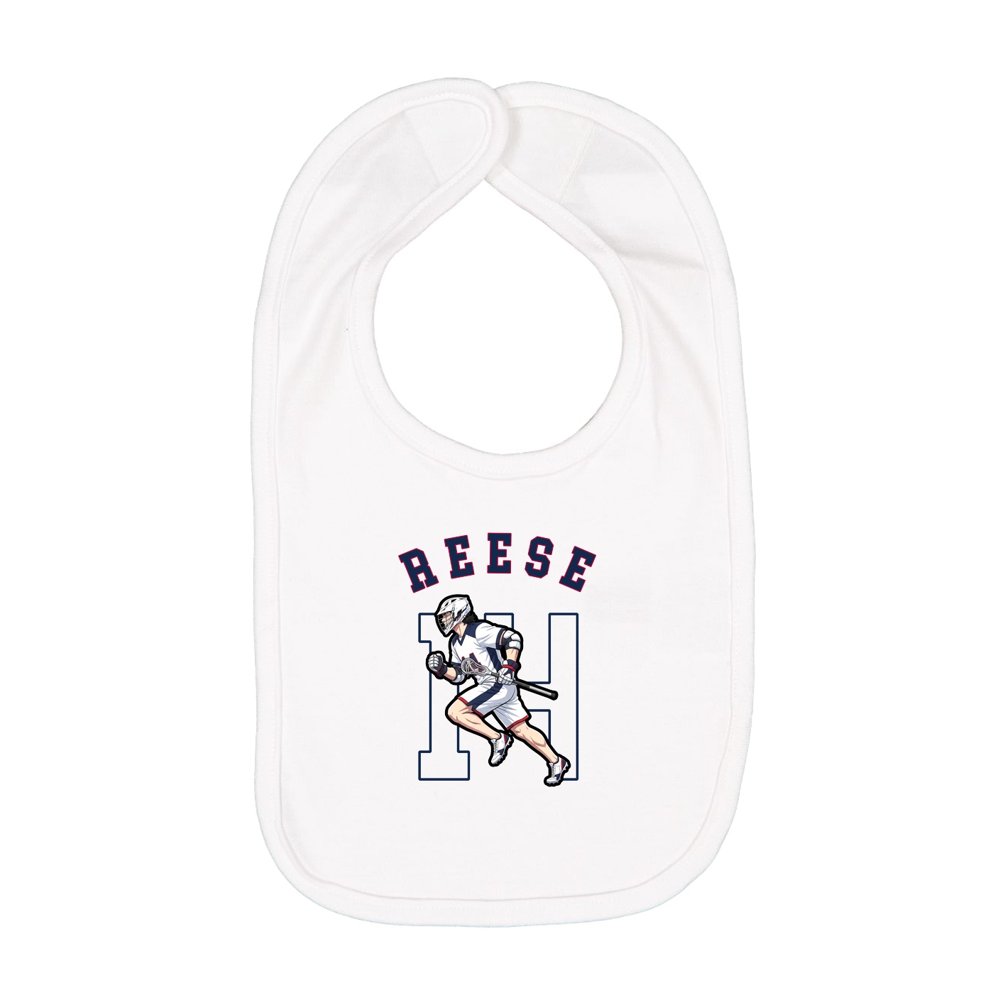 Infant Bib — Shirsey Arch in White