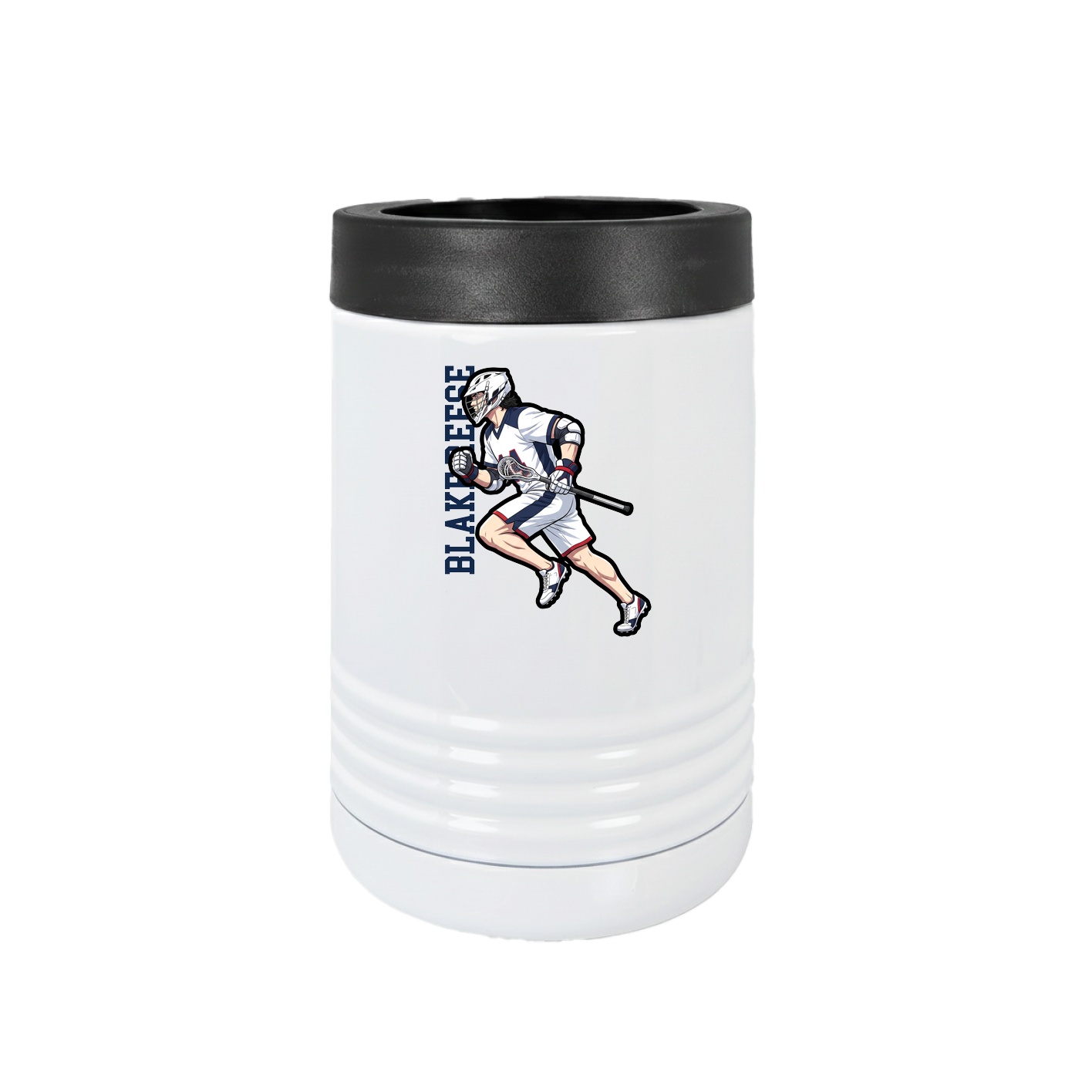 Beverage Holder — Name Vertical in White