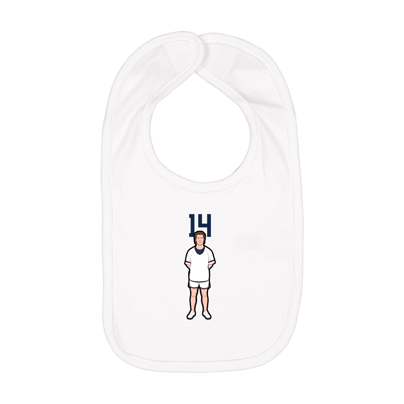 Infant Bib — Number Top in White