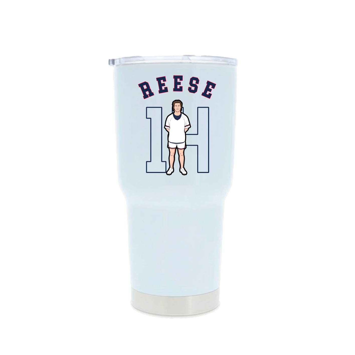 30oz Stainless Steel Tumbler — Shirsey Arch in White