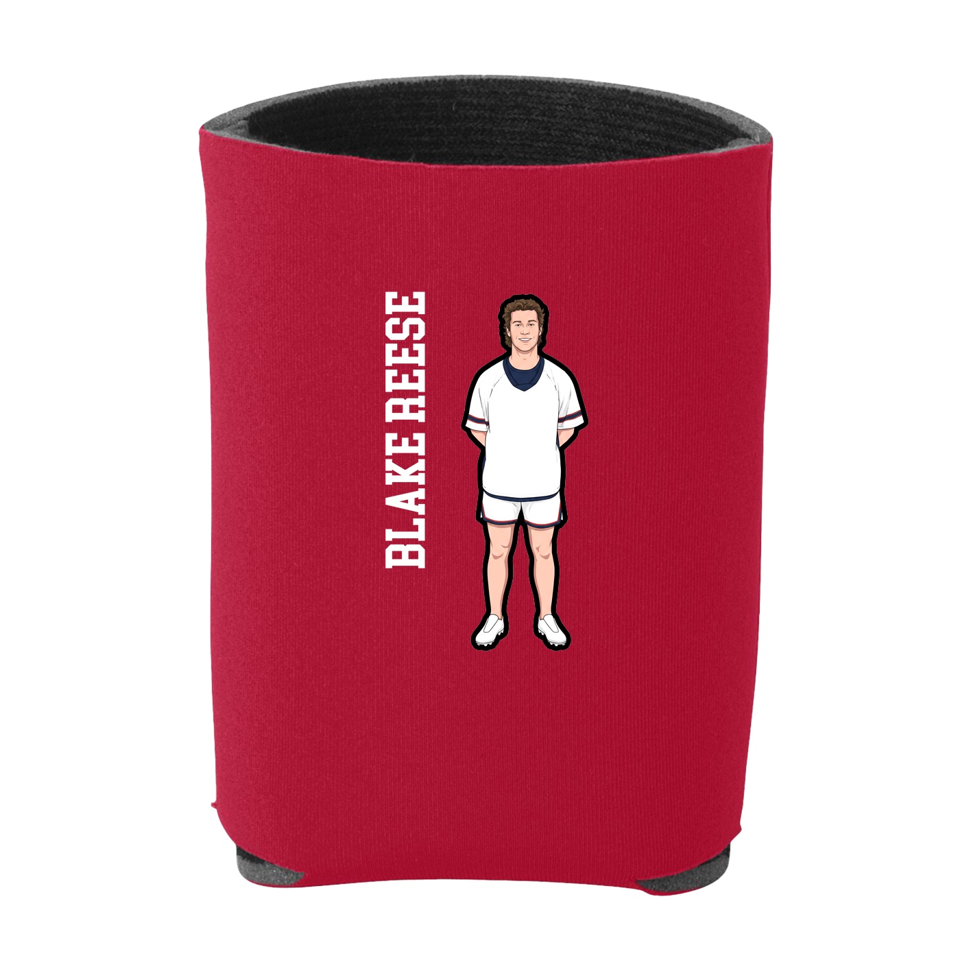 Can Holder — Name Vertical in Red