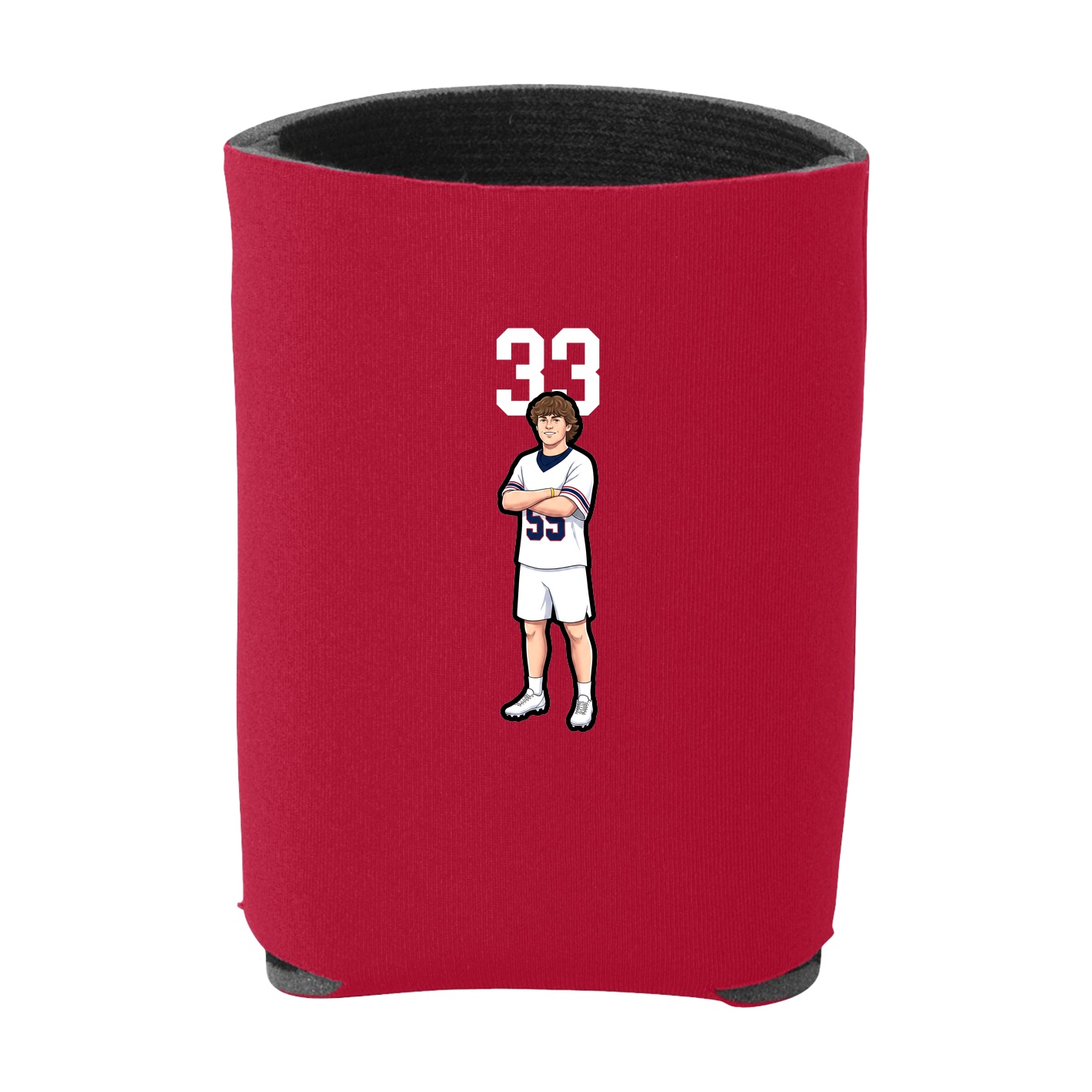 Can Holder — Number Top in Red