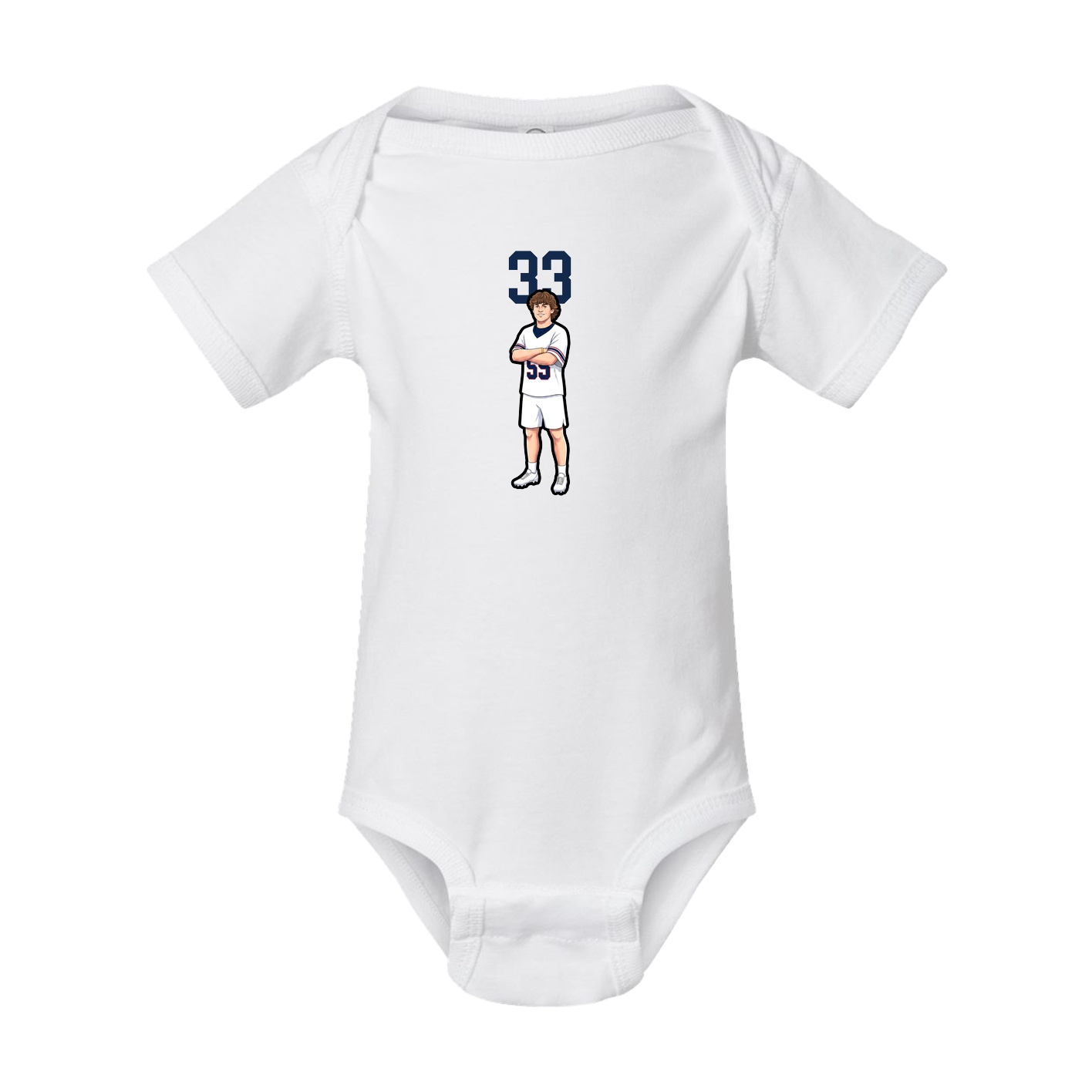 Baby Onesie — Number Top in White