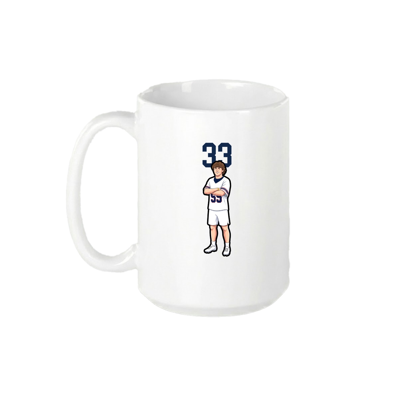 15oz Coffee Mug — Number Top in White