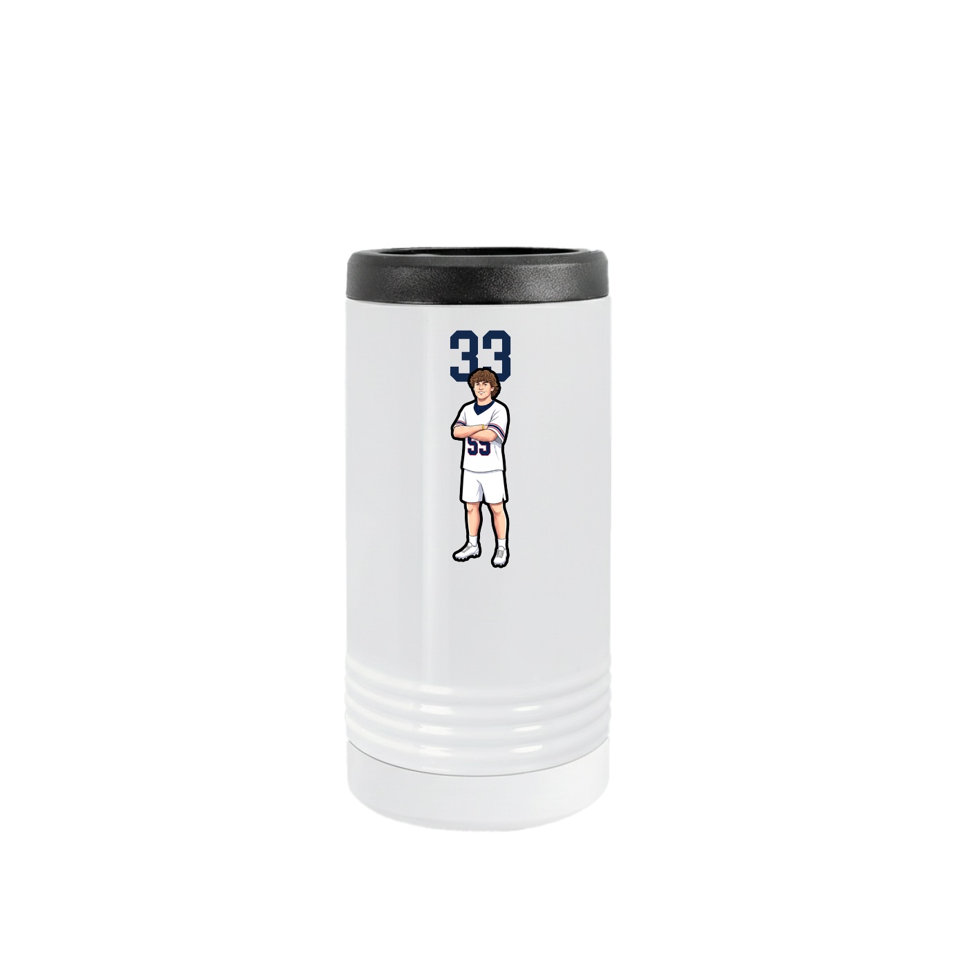 Slim Beverage Holder — Number Top in White