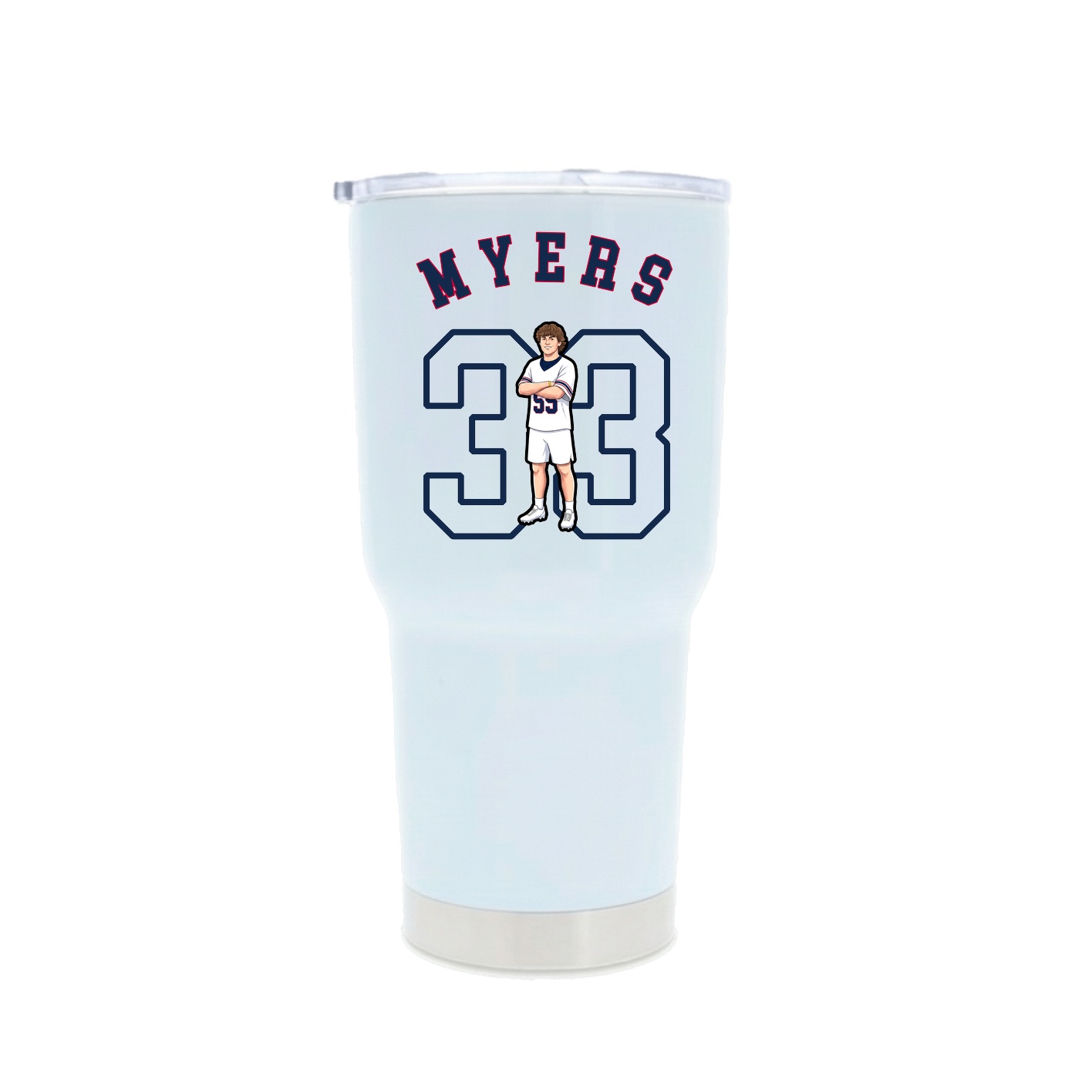 30oz Stainless Steel Tumbler — Shirsey Arch in White