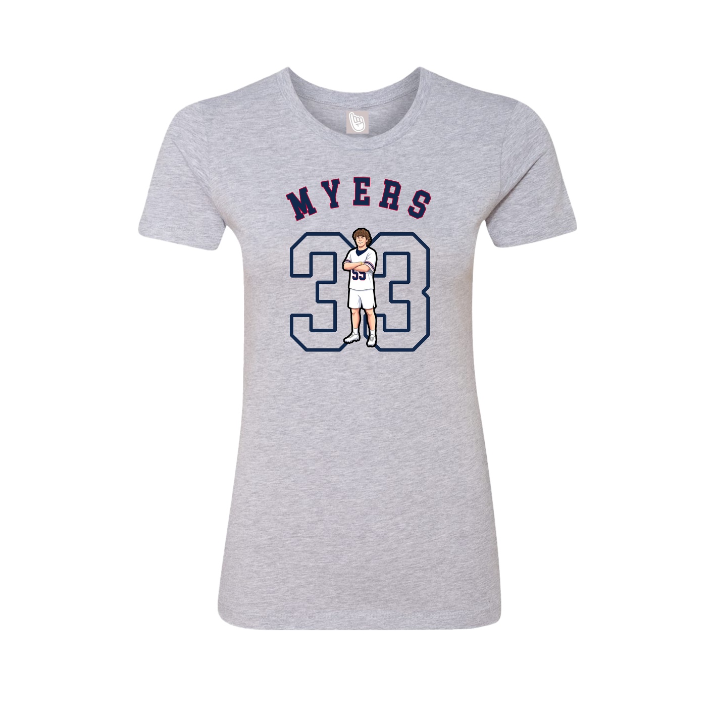 Fitted Women's Tee — Shirsey Arch in Grey