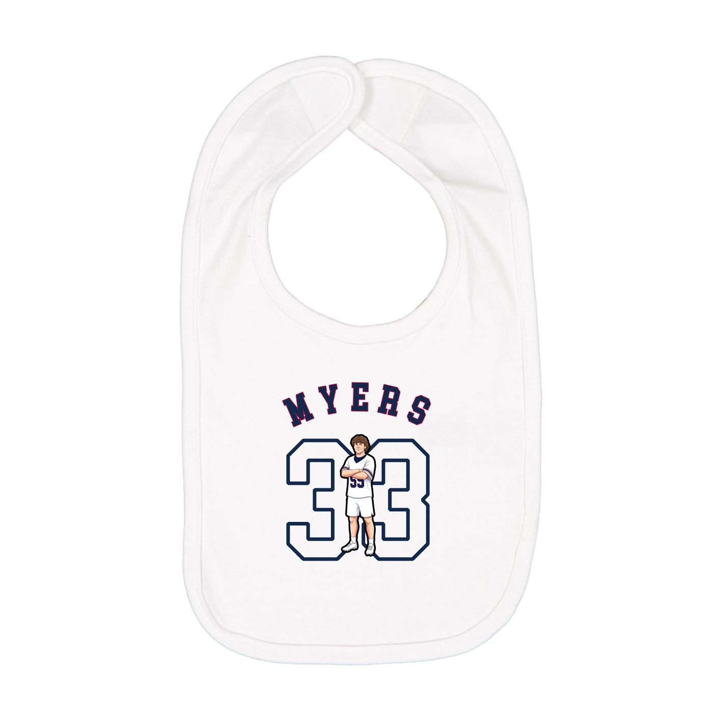 Infant Bib — Shirsey Arch in White
