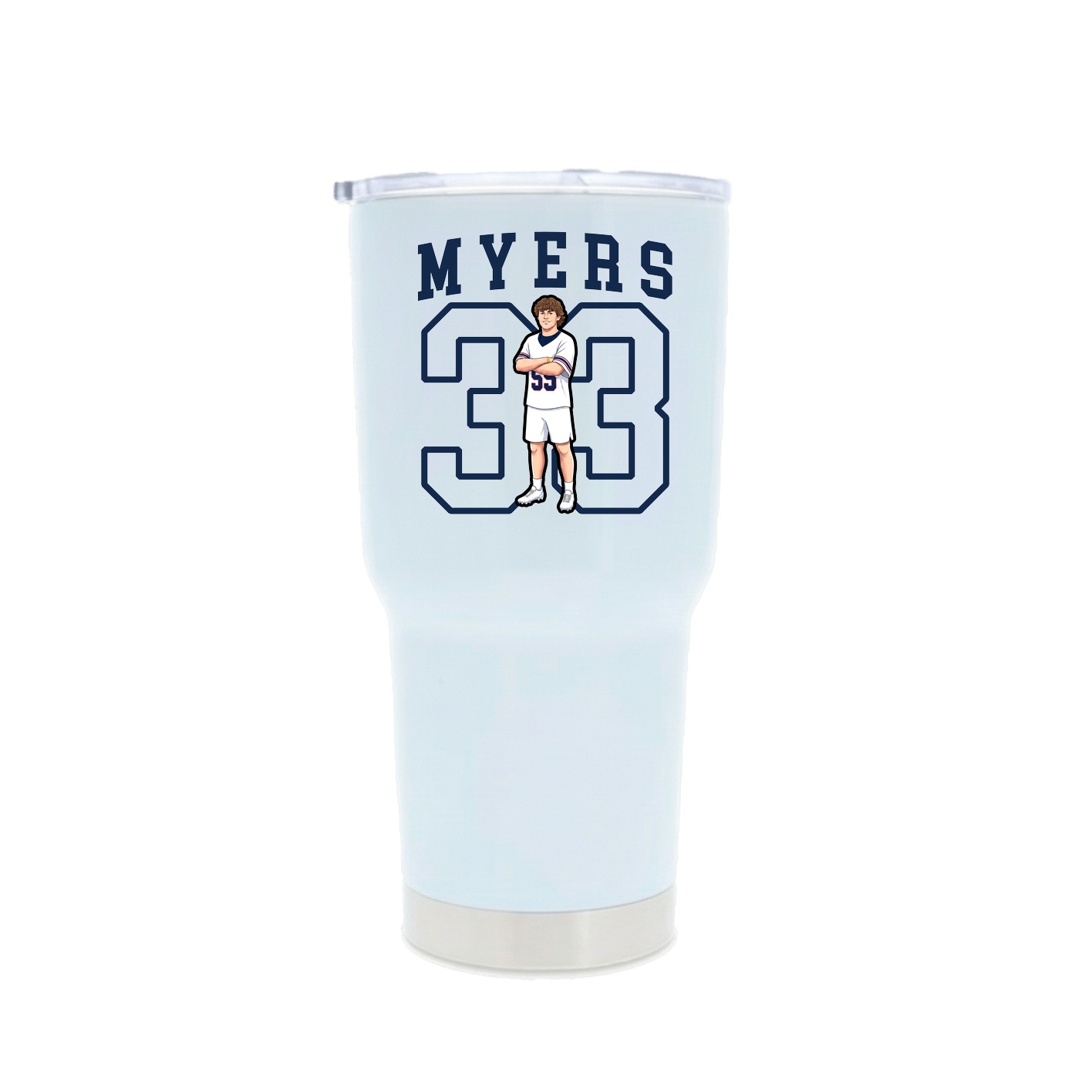 30oz Stainless Steel Tumbler — Shirsey in White