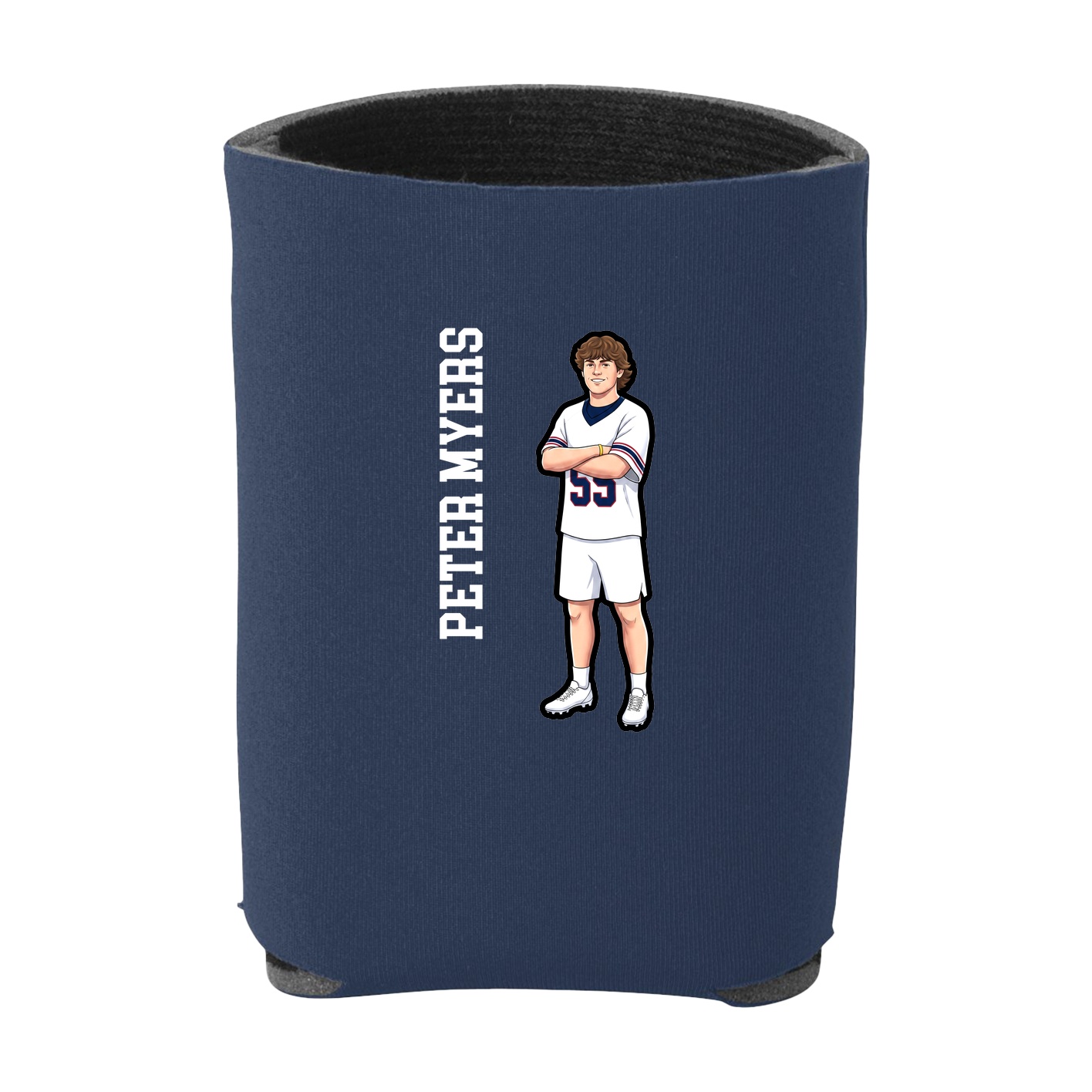 Can Holder — Name Vertical in Navy