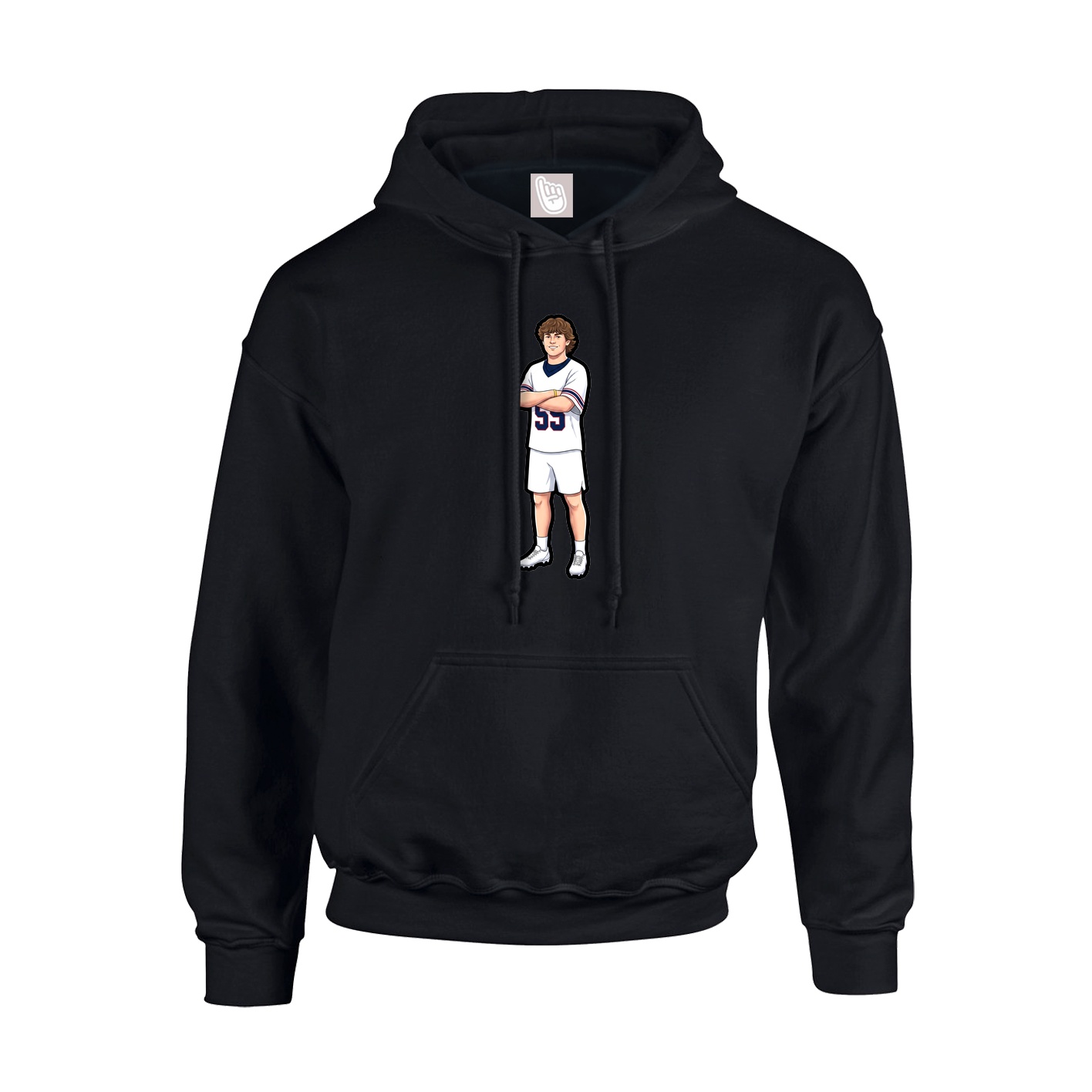 Youth Hoodie — Name Vertical in Black