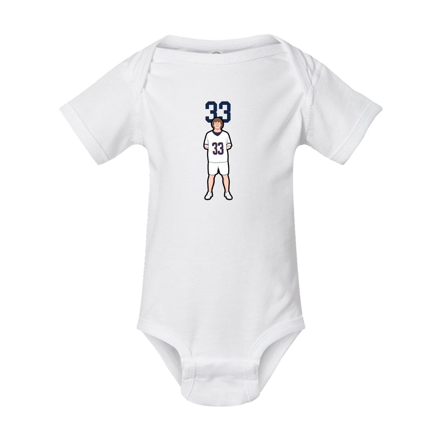 Baby Onesie — Number Top in White
