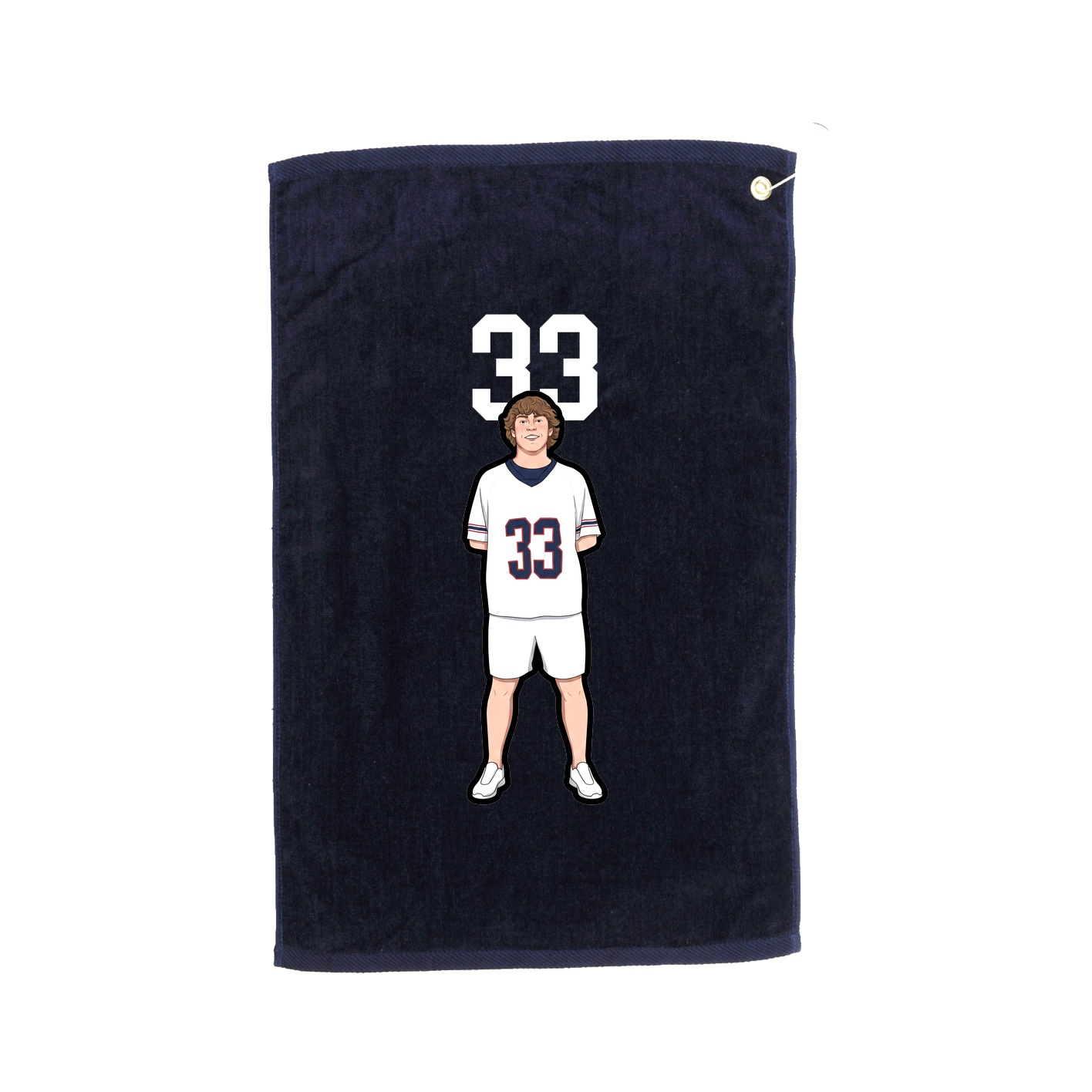Golf Towel — Number Top in Navy