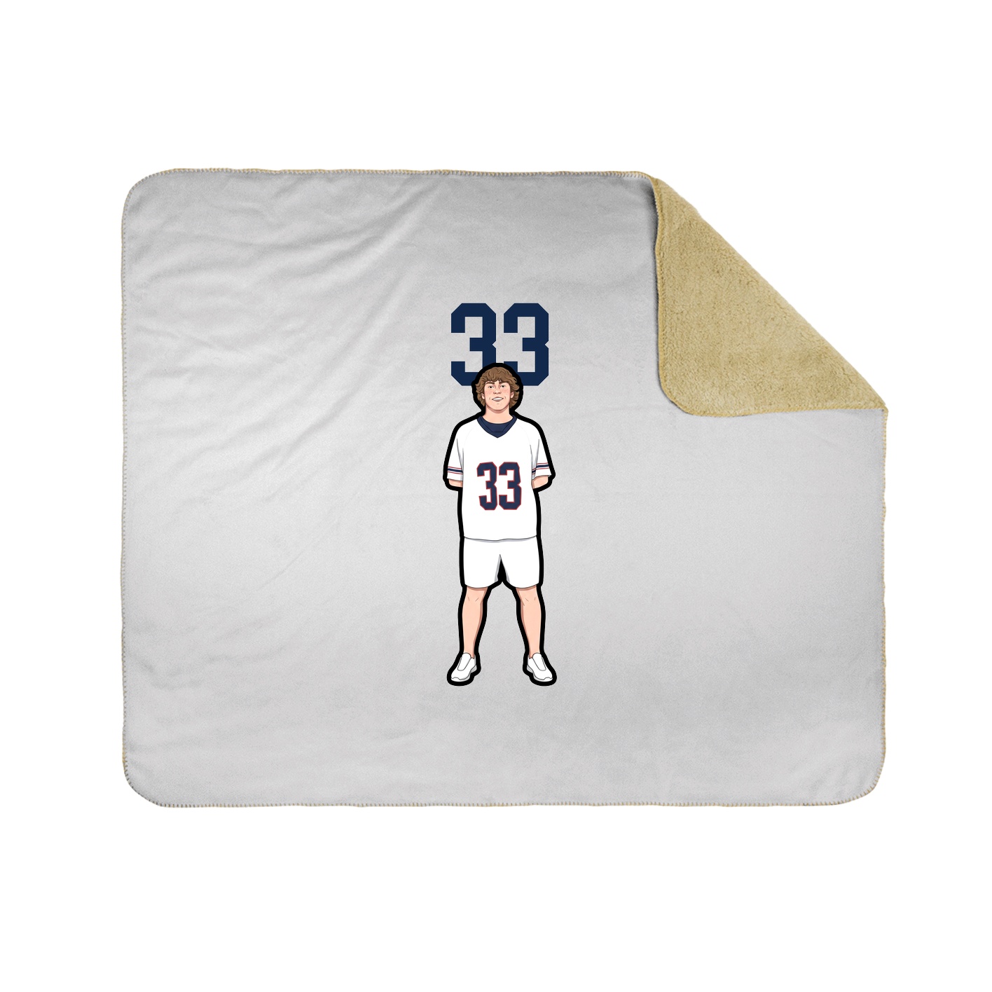 Throw Blanket — Number Top in White