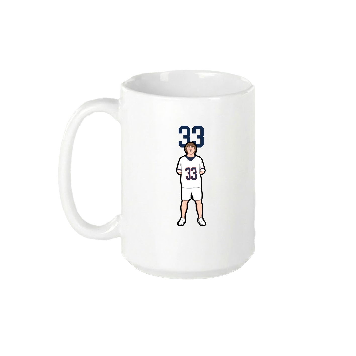 15oz Coffee Mug — Number Top in White