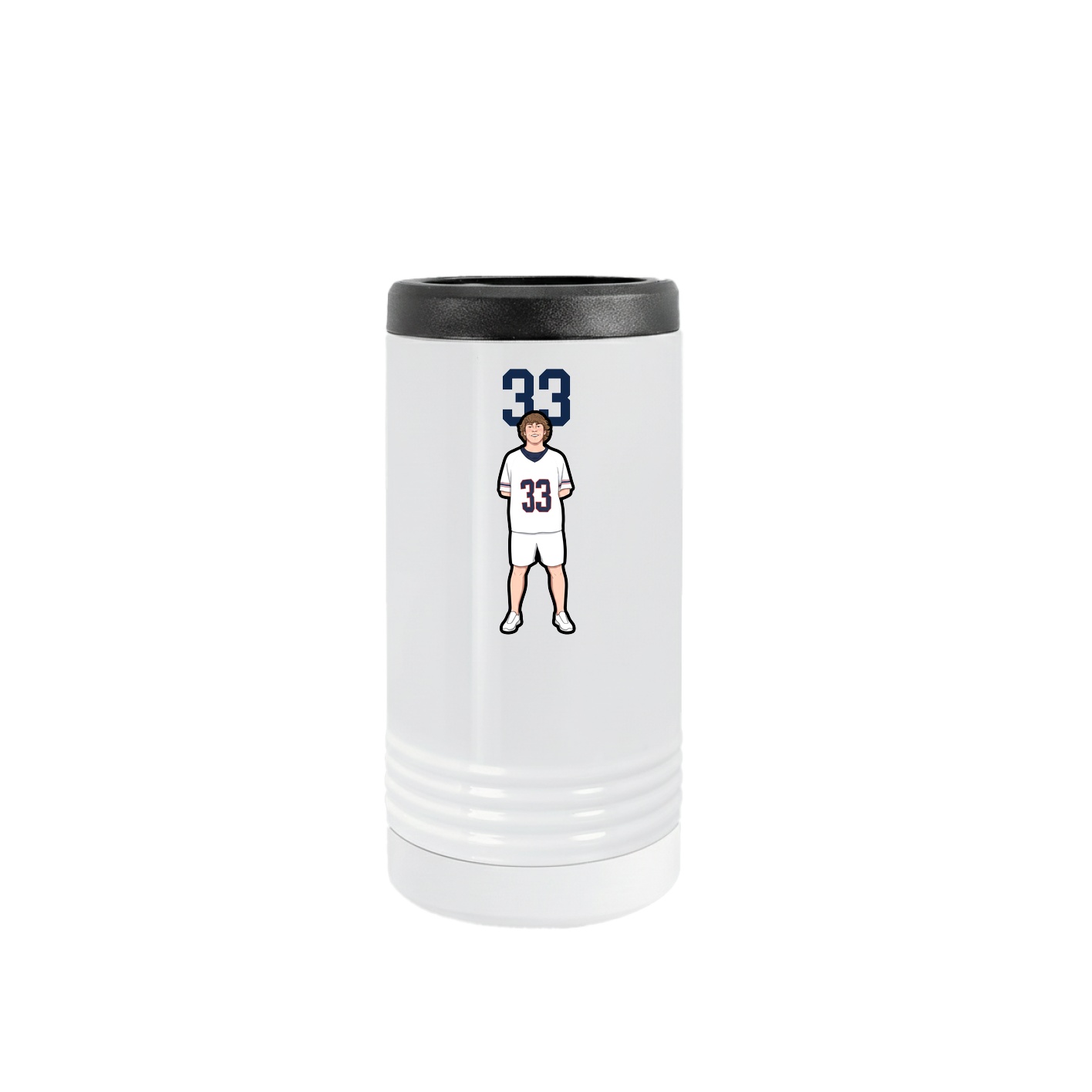 Slim Beverage Holder — Number Top in White