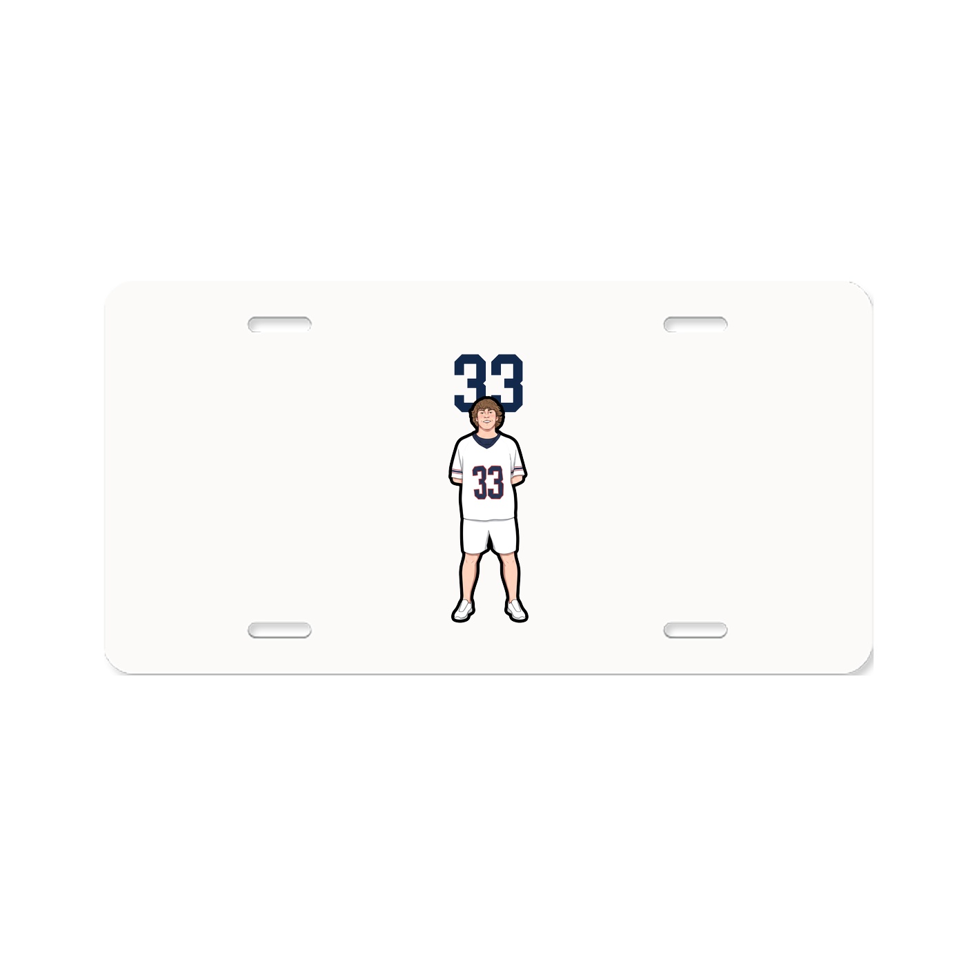 License Plate — Number Top in Classic
