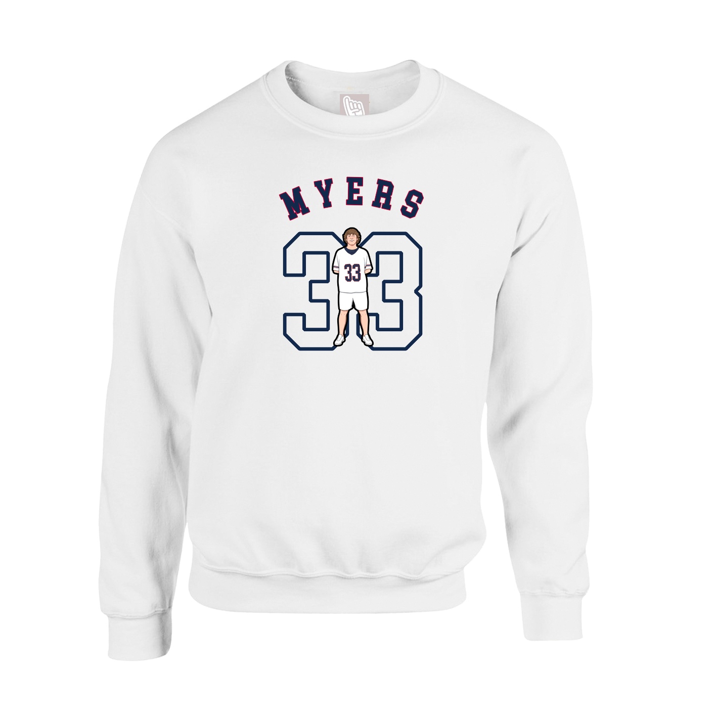Fleece Crew — Shirsey Arch in White