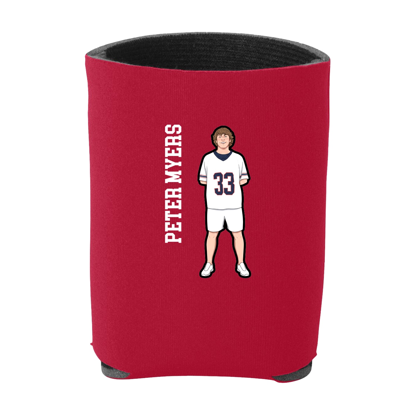Can Holder — Name Vertical in Red