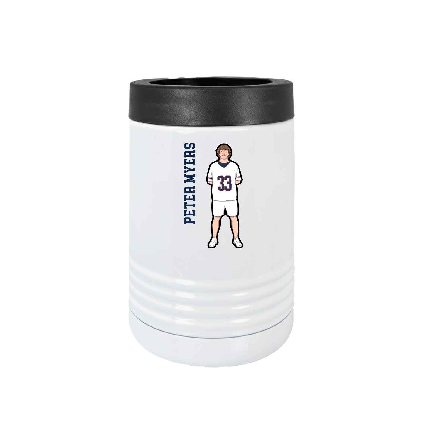 Beverage Holder — Name Vertical in White