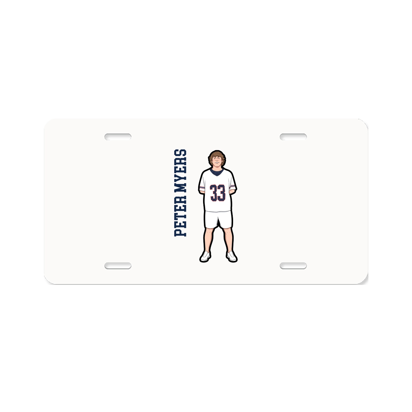License Plate — Name Vertical in Classic
