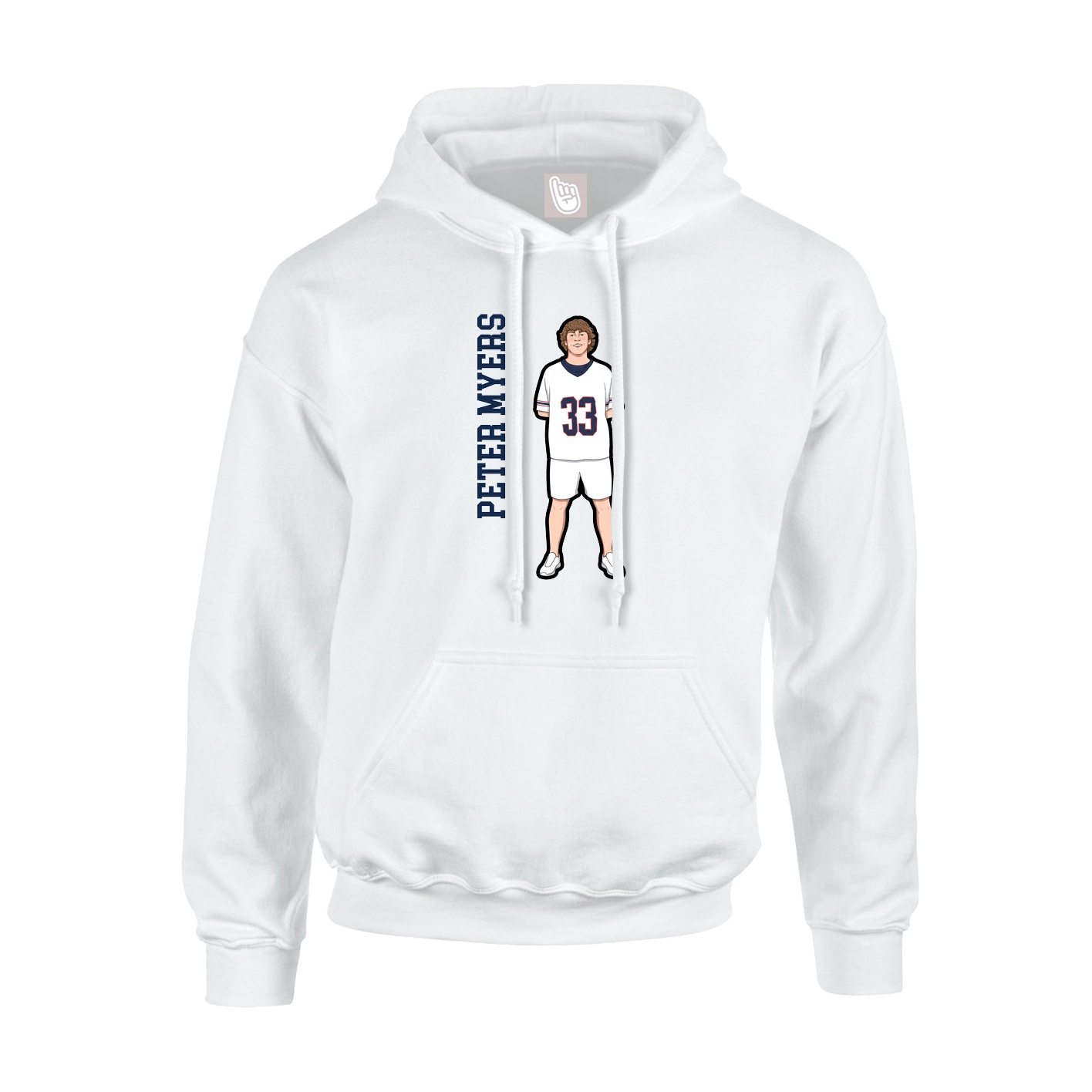 Hoodie — Name Vertical in White