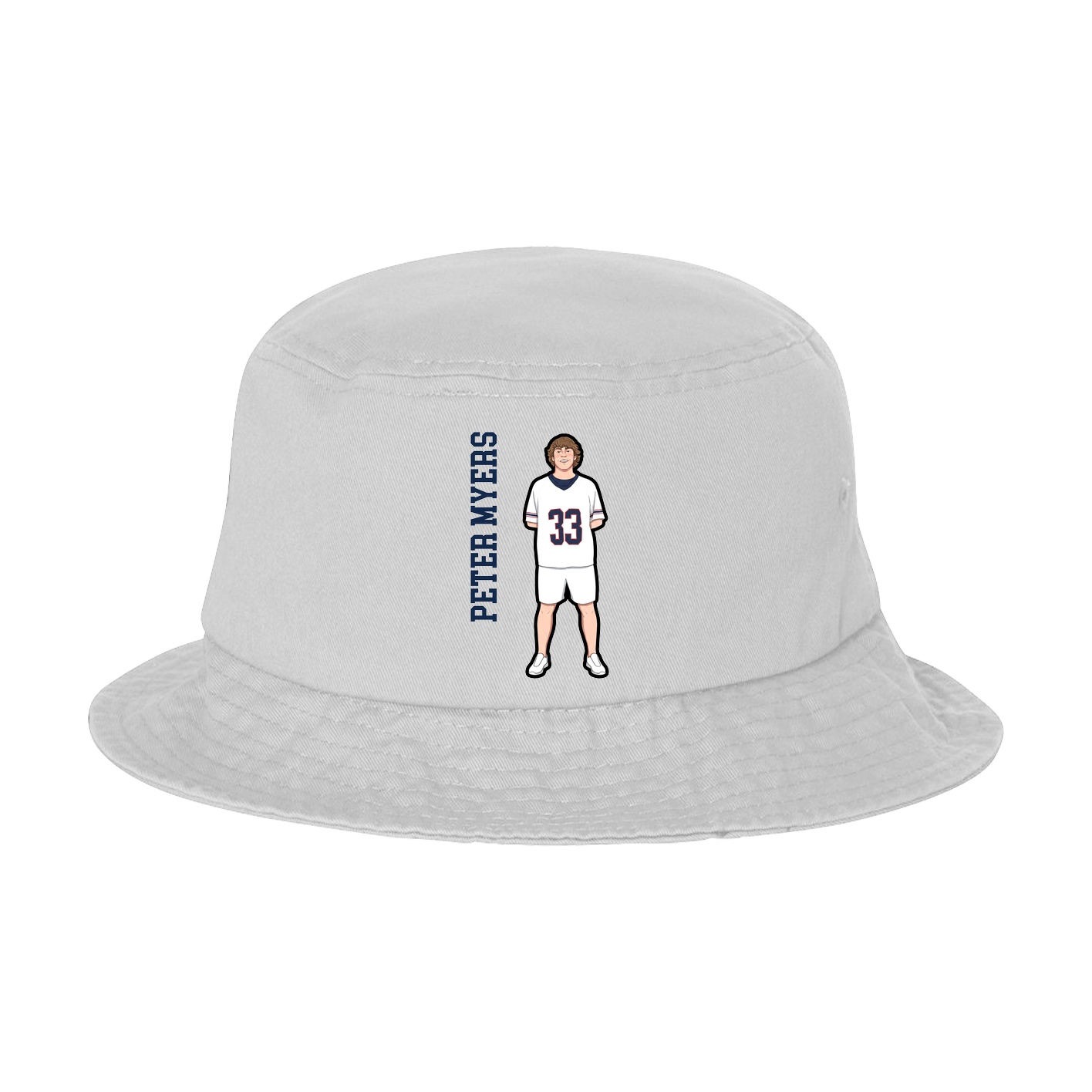 Bucket Cap — Name Vertical in White
