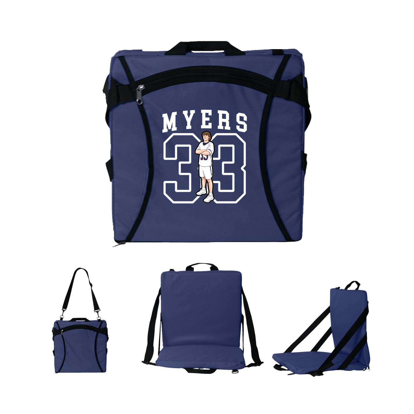 Folding Stadium Seat — Shirsey in Navy
