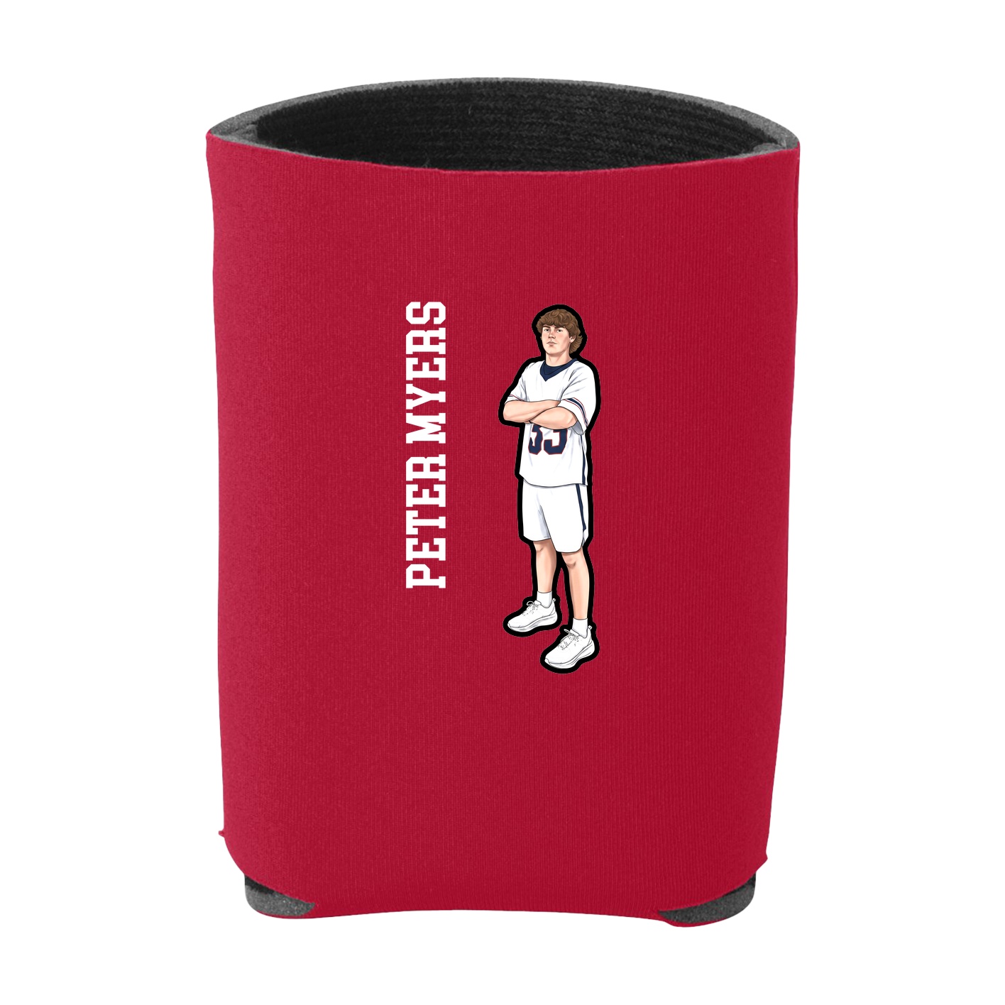 Can Holder — Name Vertical in Red