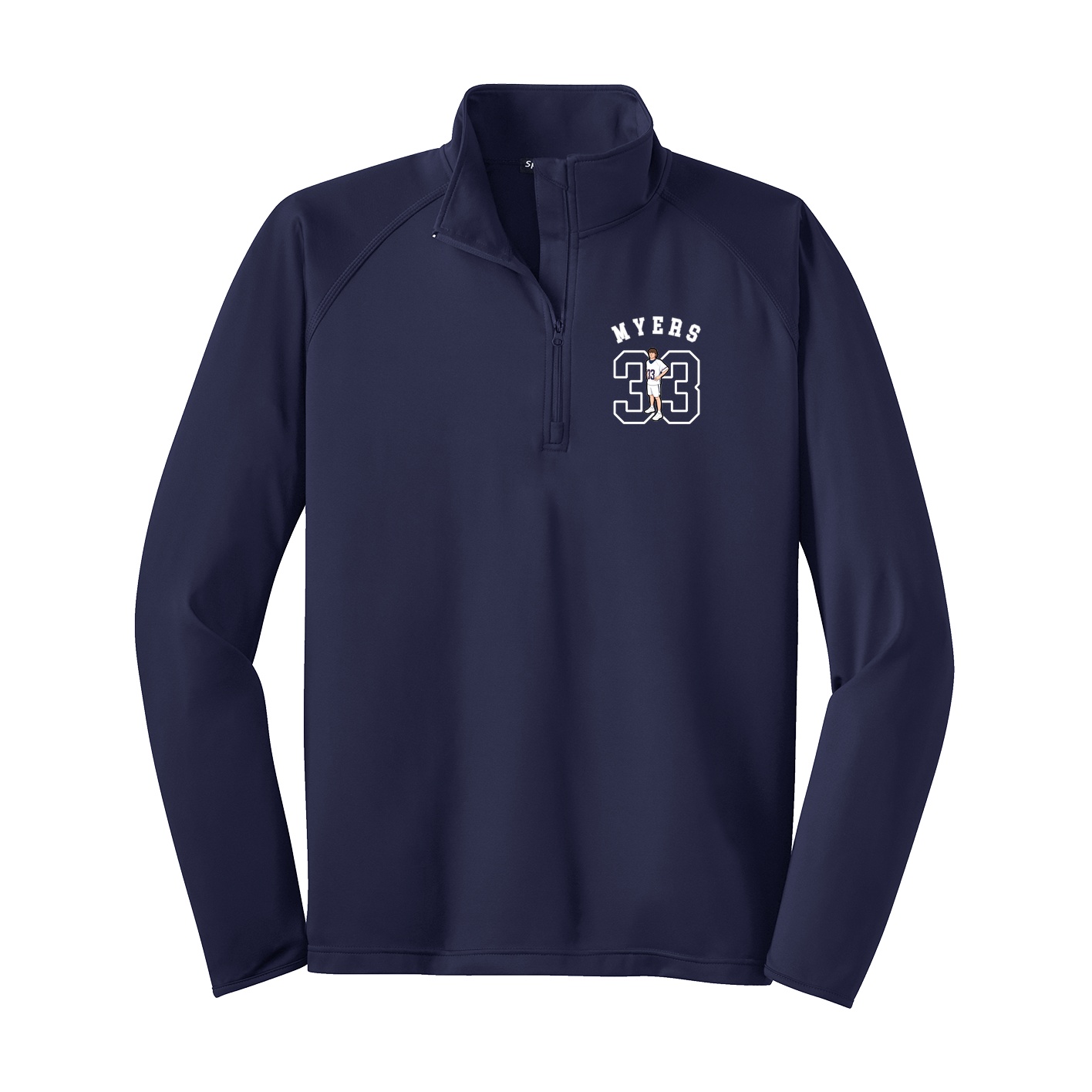 Q-Zip Pullover — Shirsey Arch in Navy