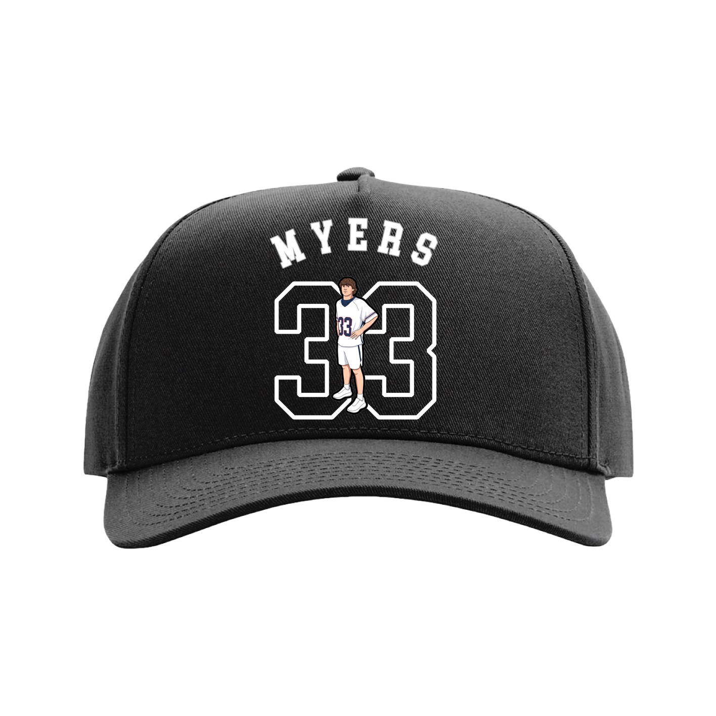 Full Fabric Five-Panel Champ Cap — Shirsey Arch in Black